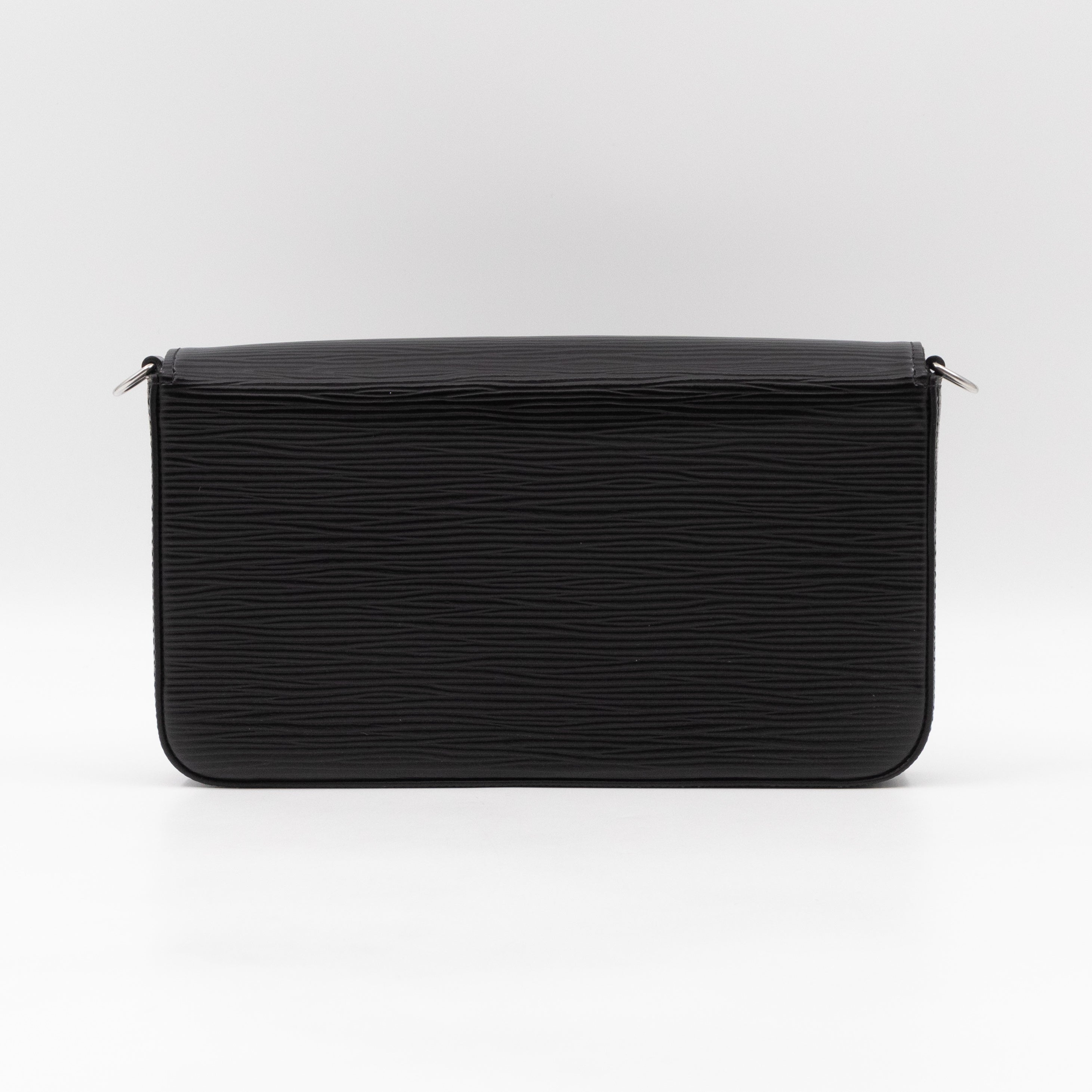 Pochette Felicie Black Epi Leather