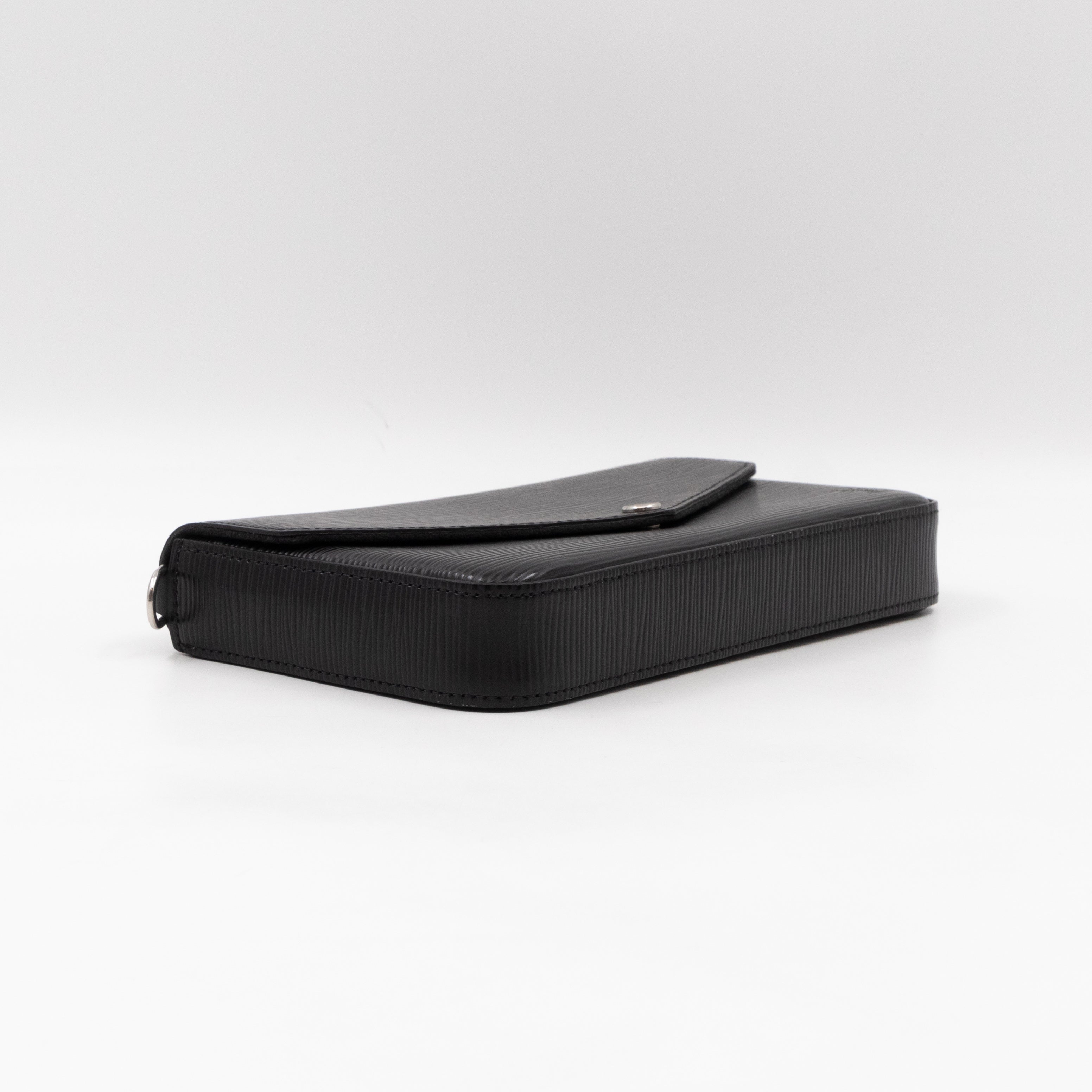 Pochette Felicie Black Epi Leather