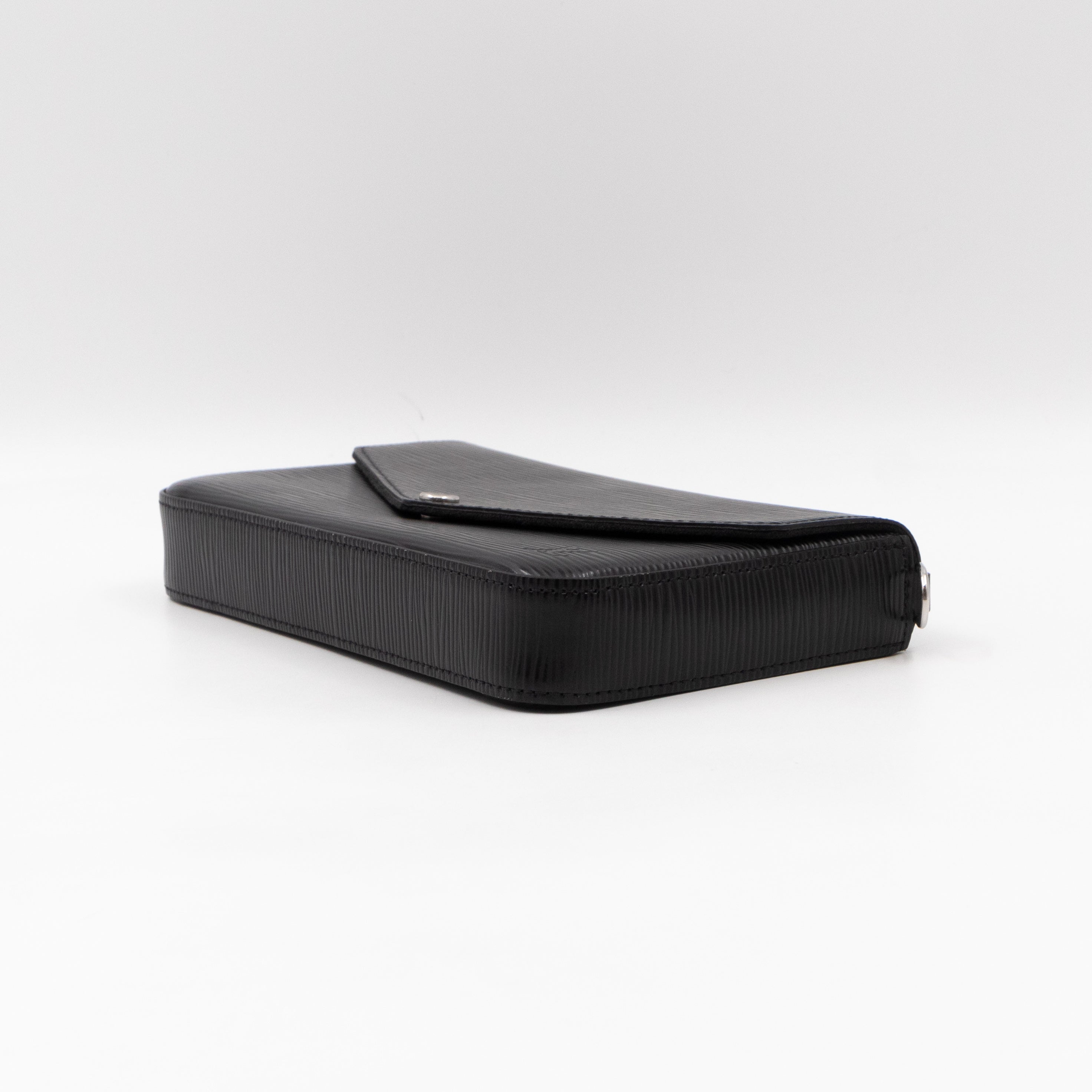 Pochette Felicie Black Epi Leather