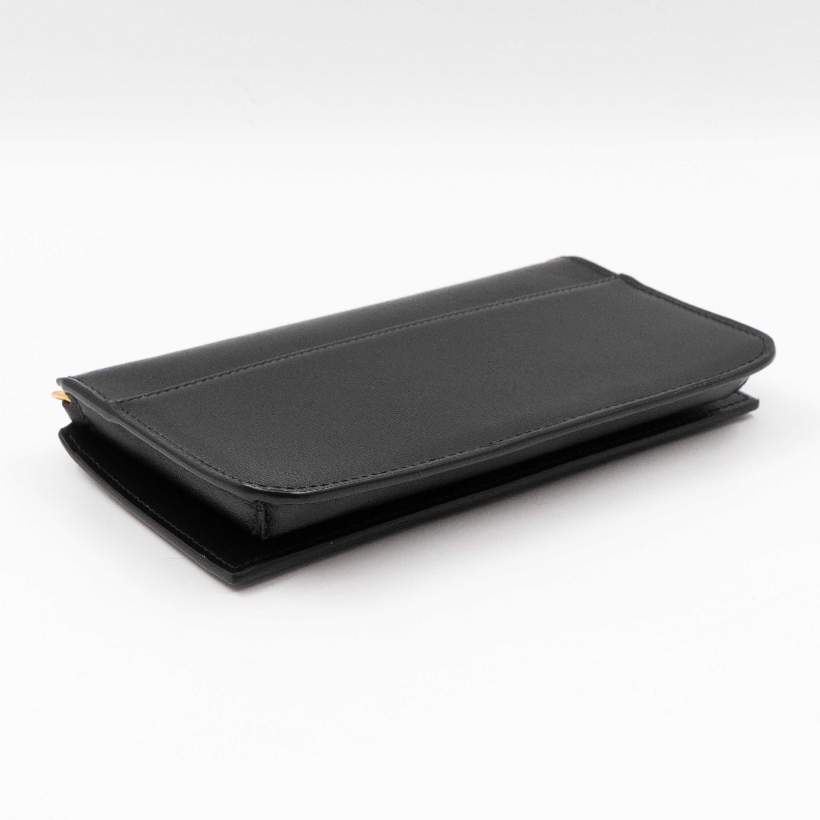 Cassandre Phone Holder Black Smooth Leather