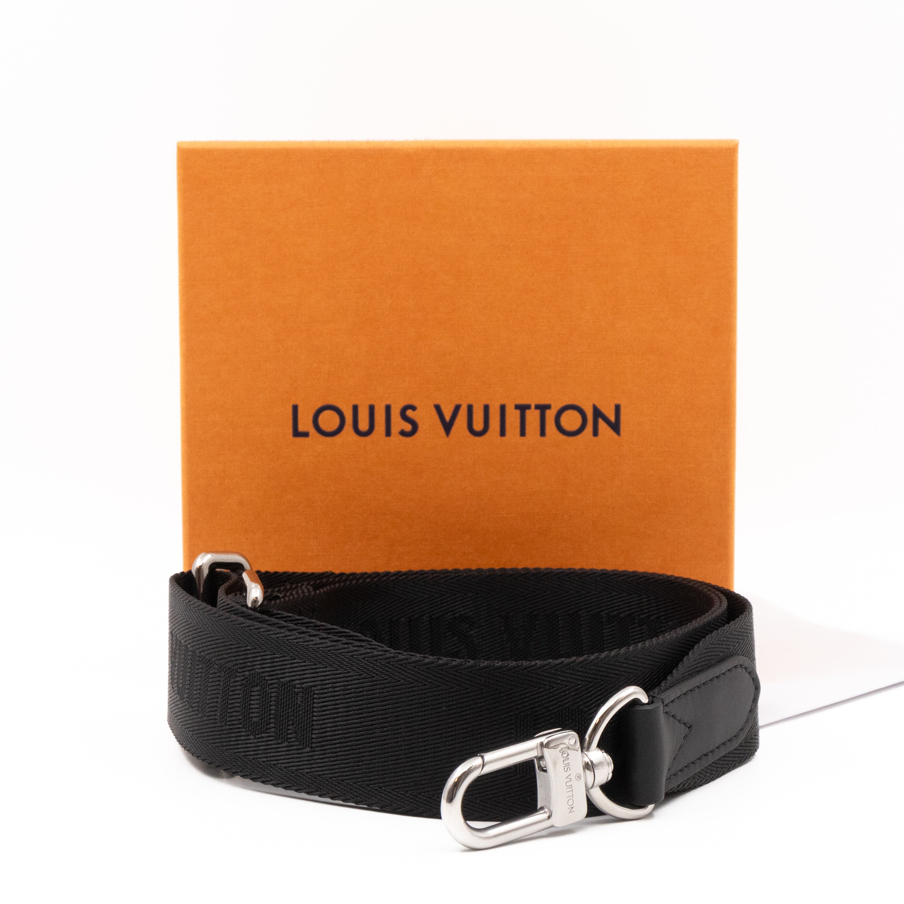 Louis Vuitton Bandoulière Shoulder Strap Black Jacquard Fabric