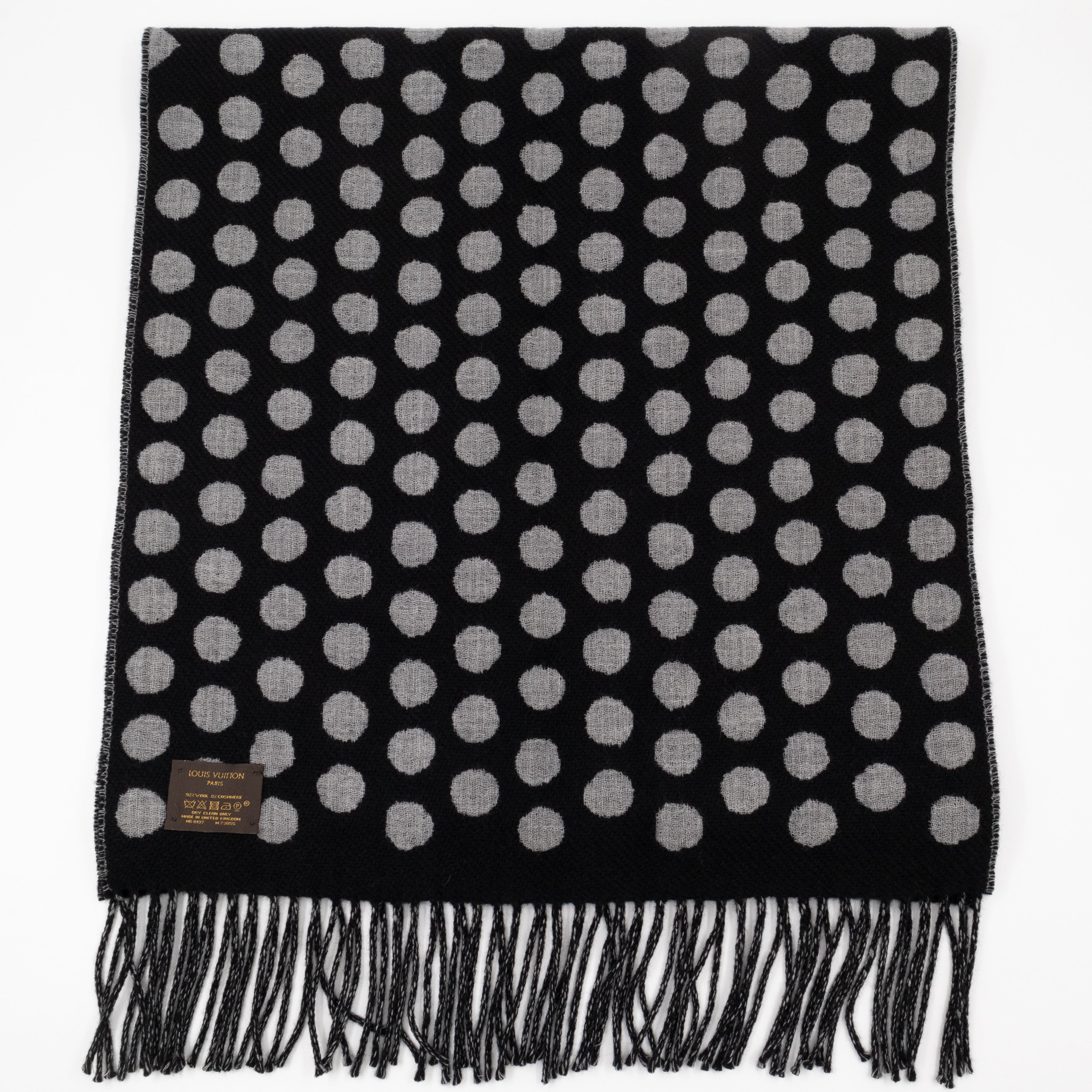Polkagram Scarf Black