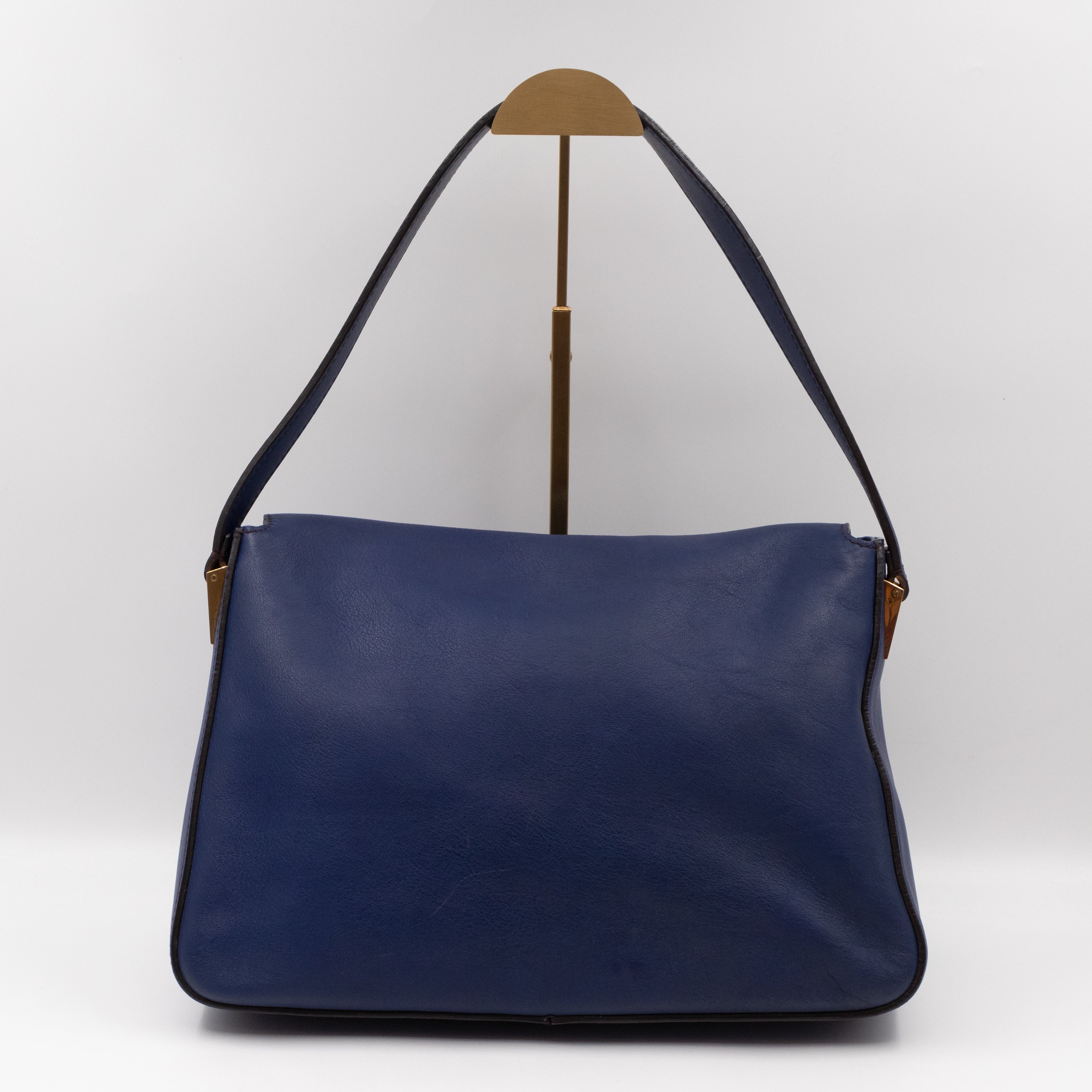 Mamma Forever Baguette Blue Leather