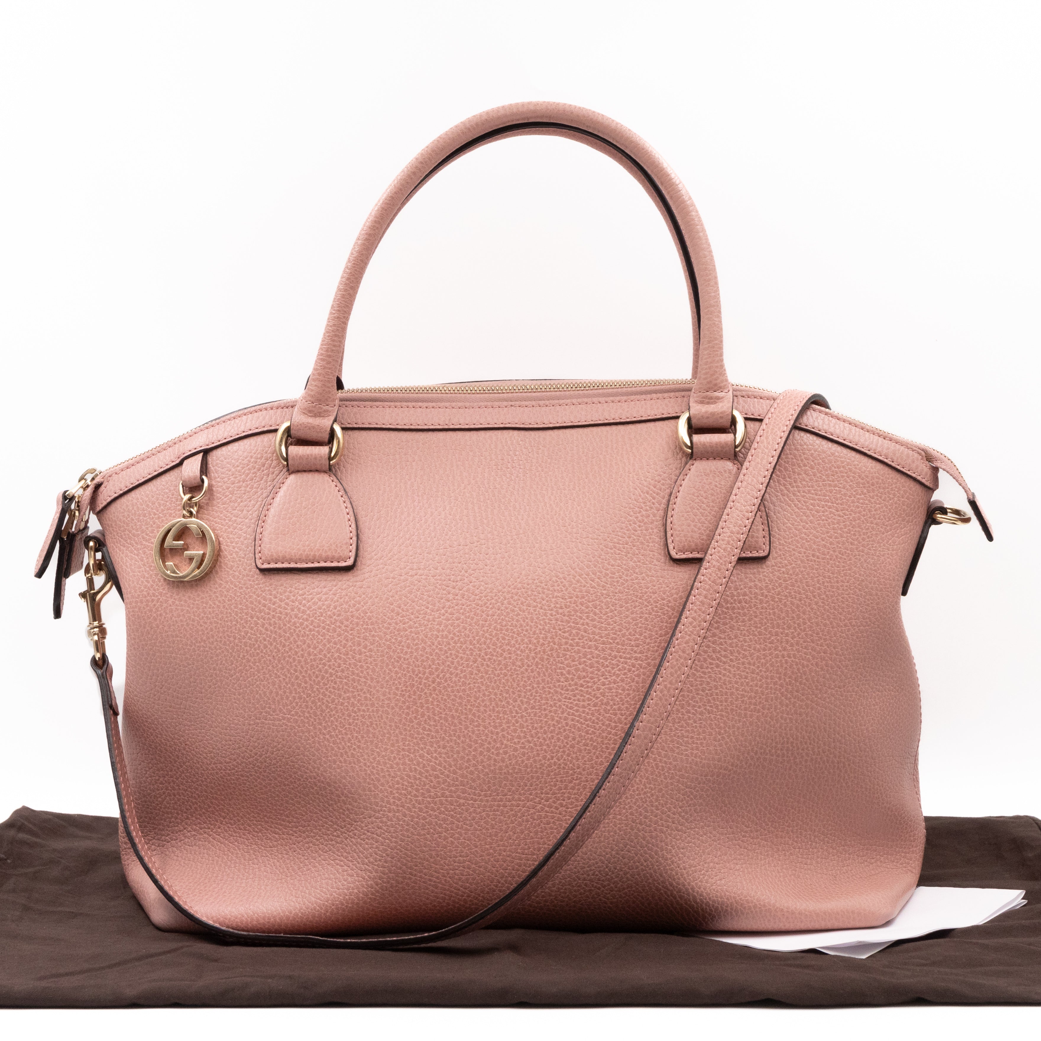 Dome Bag GG Charm Pink Leather