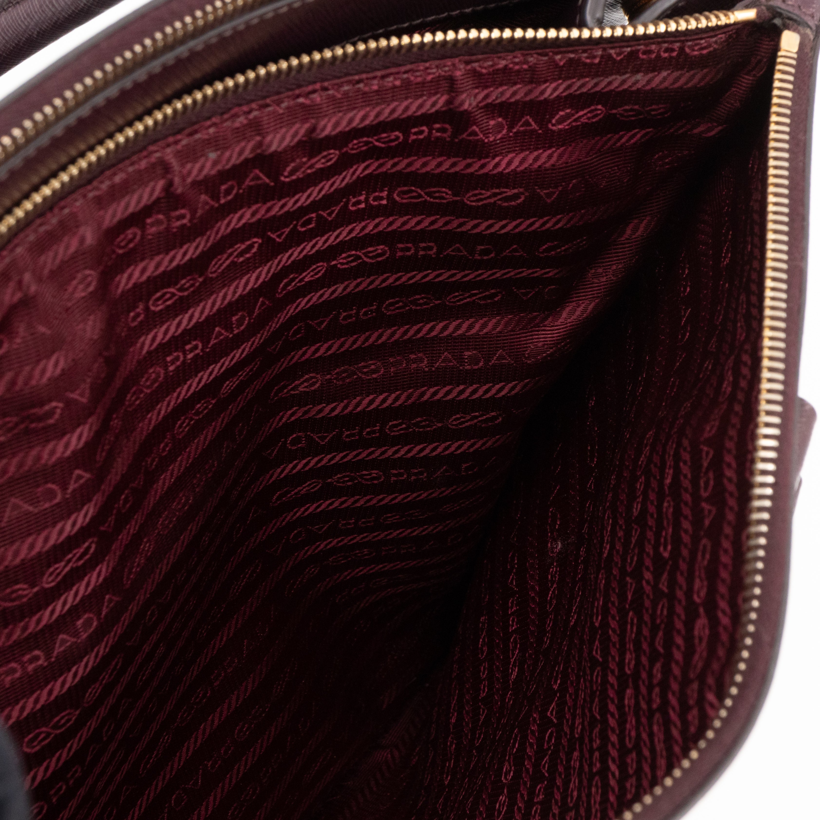 Galleria Large Double Zip Burgundy Saffiano Leather