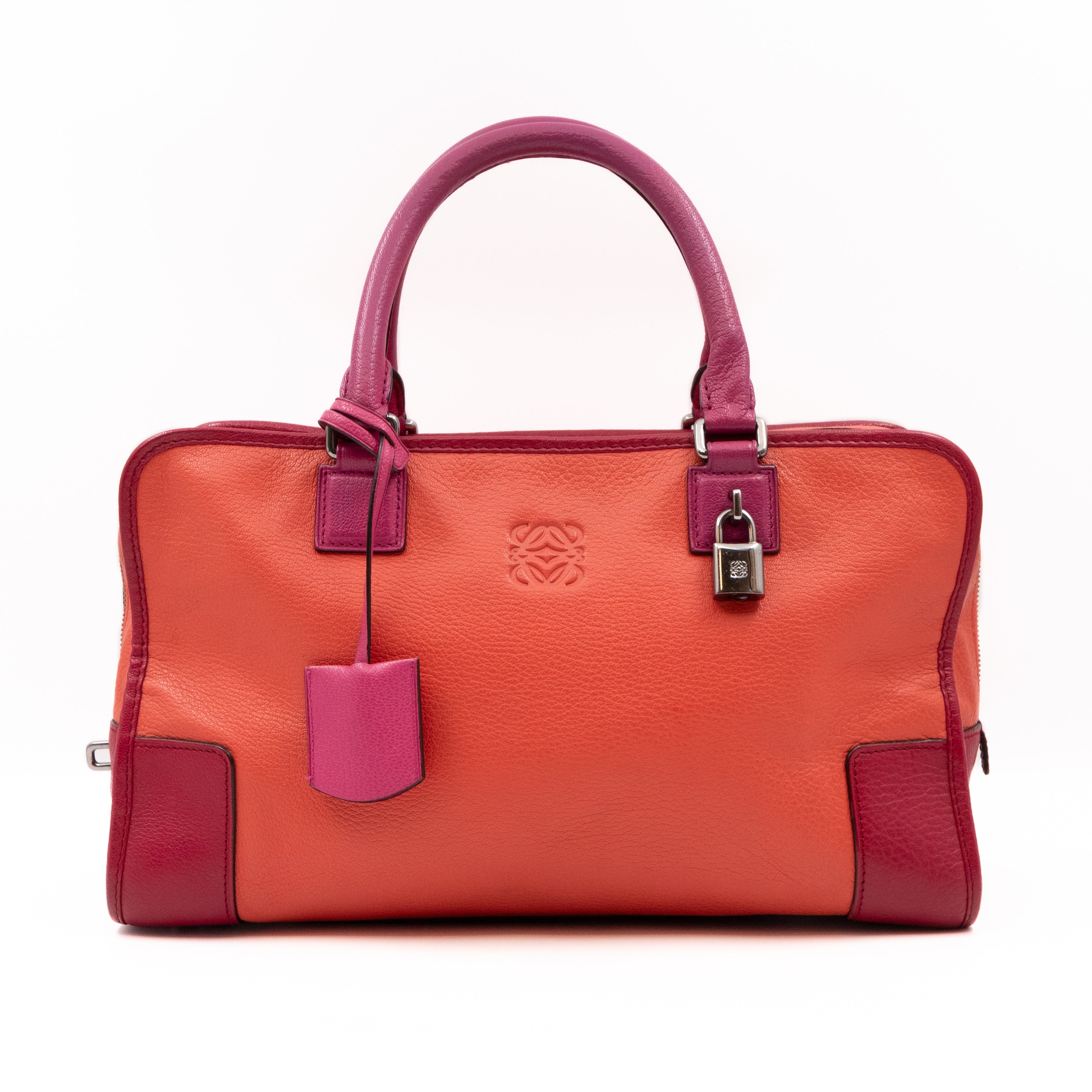 Acid Amazona 36 Handbag Orange & Pink Leather