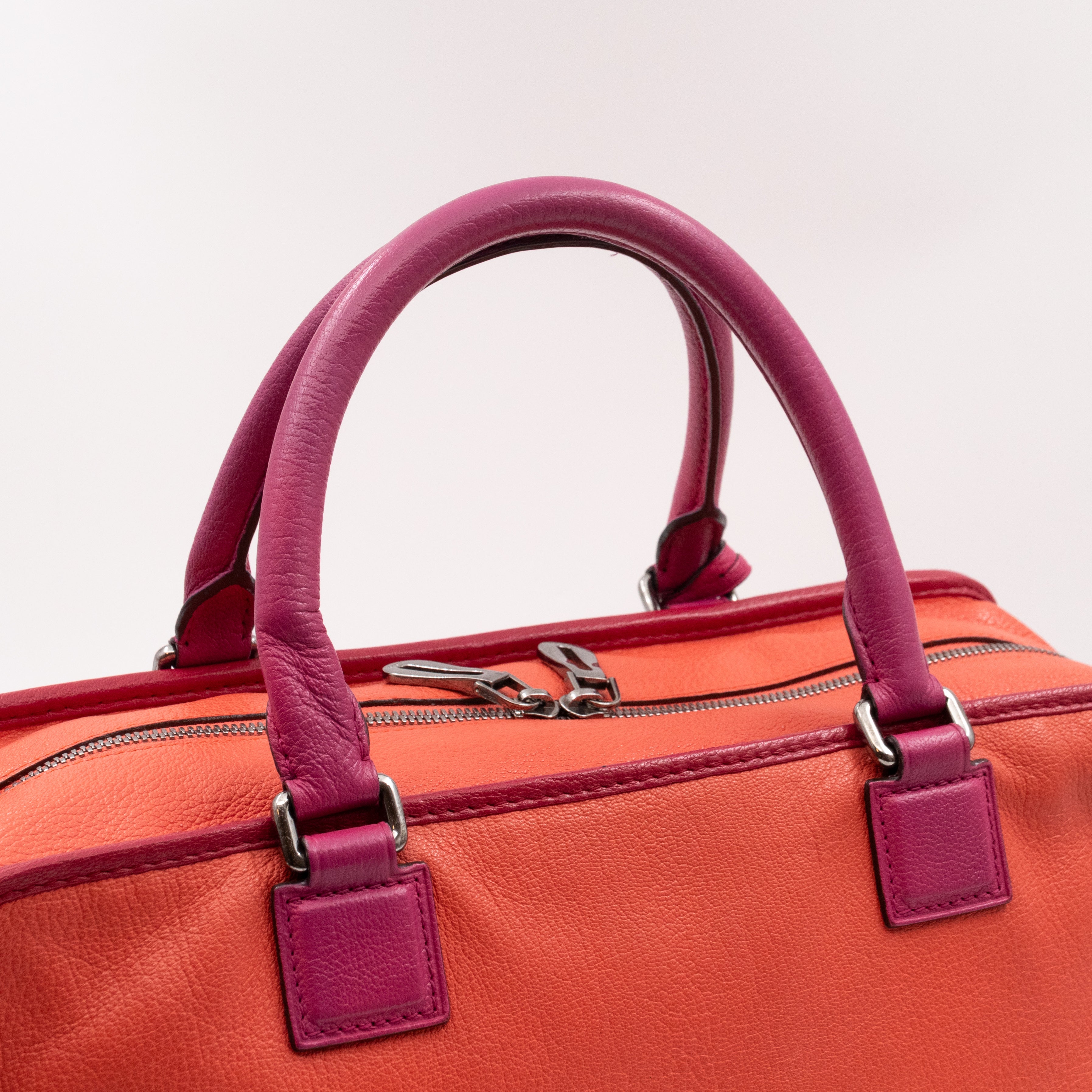 Acid Amazona 36 Handbag Orange & Pink Leather