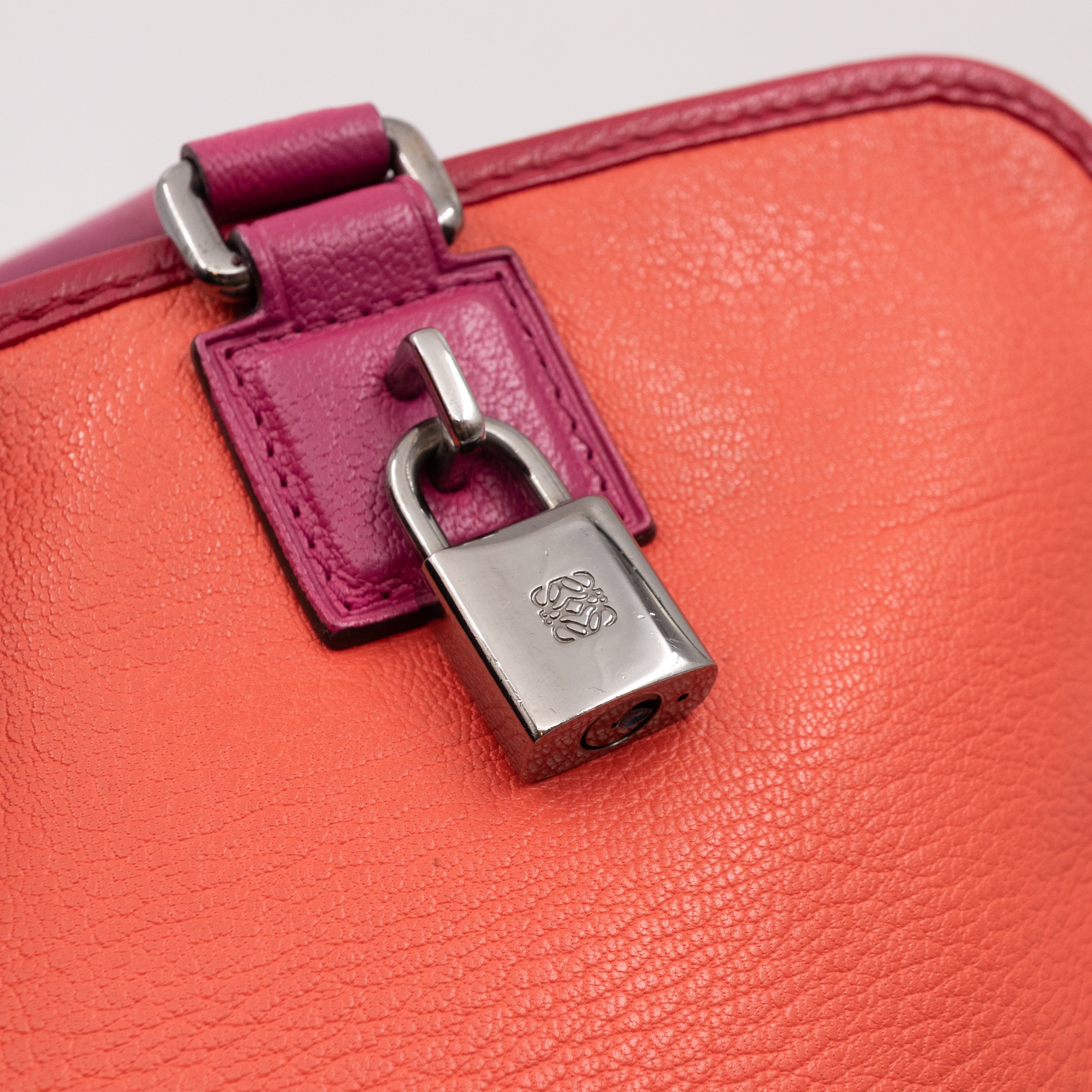 Acid Amazona 36 Handbag Orange & Pink Leather