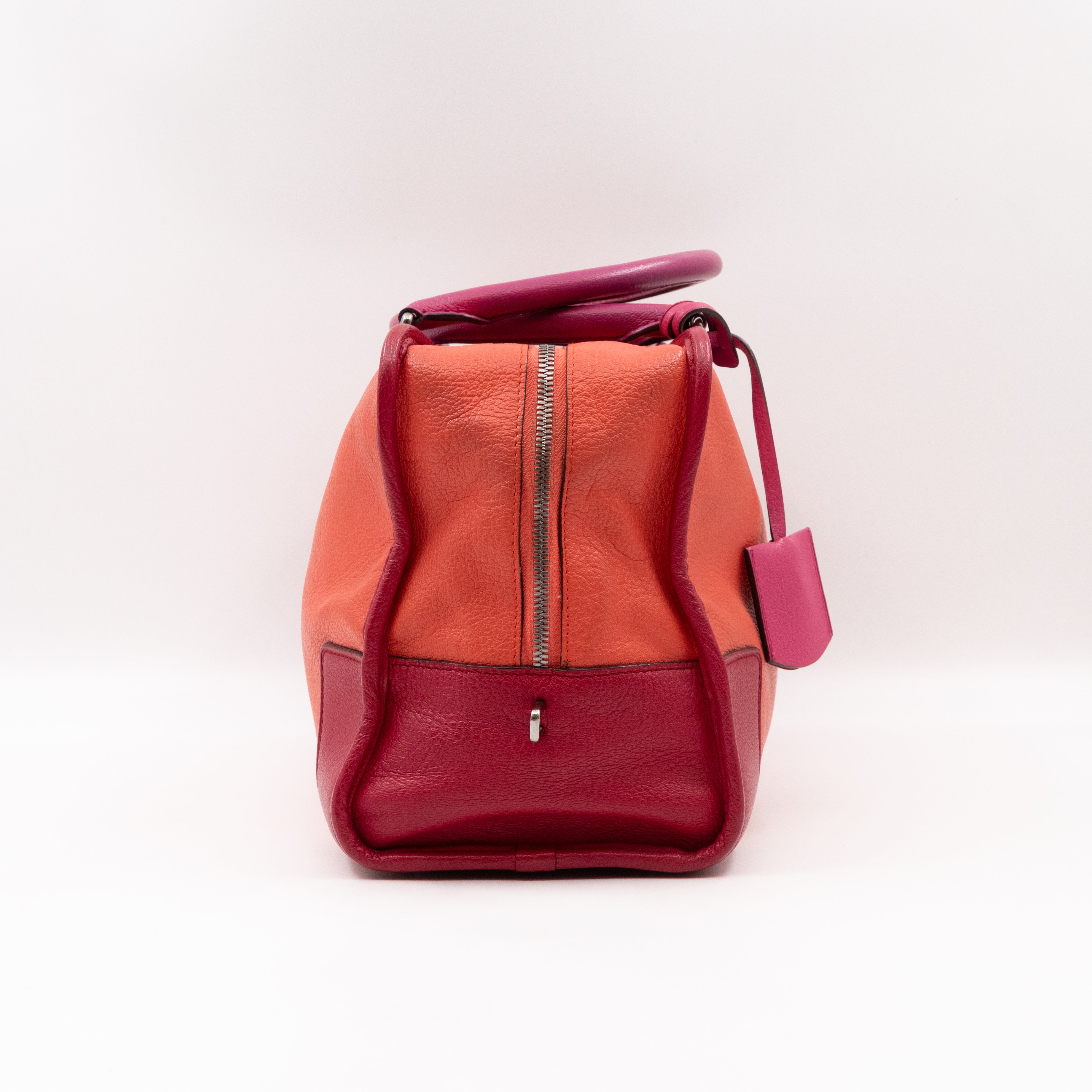 Acid Amazona 36 Handbag Orange & Pink Leather