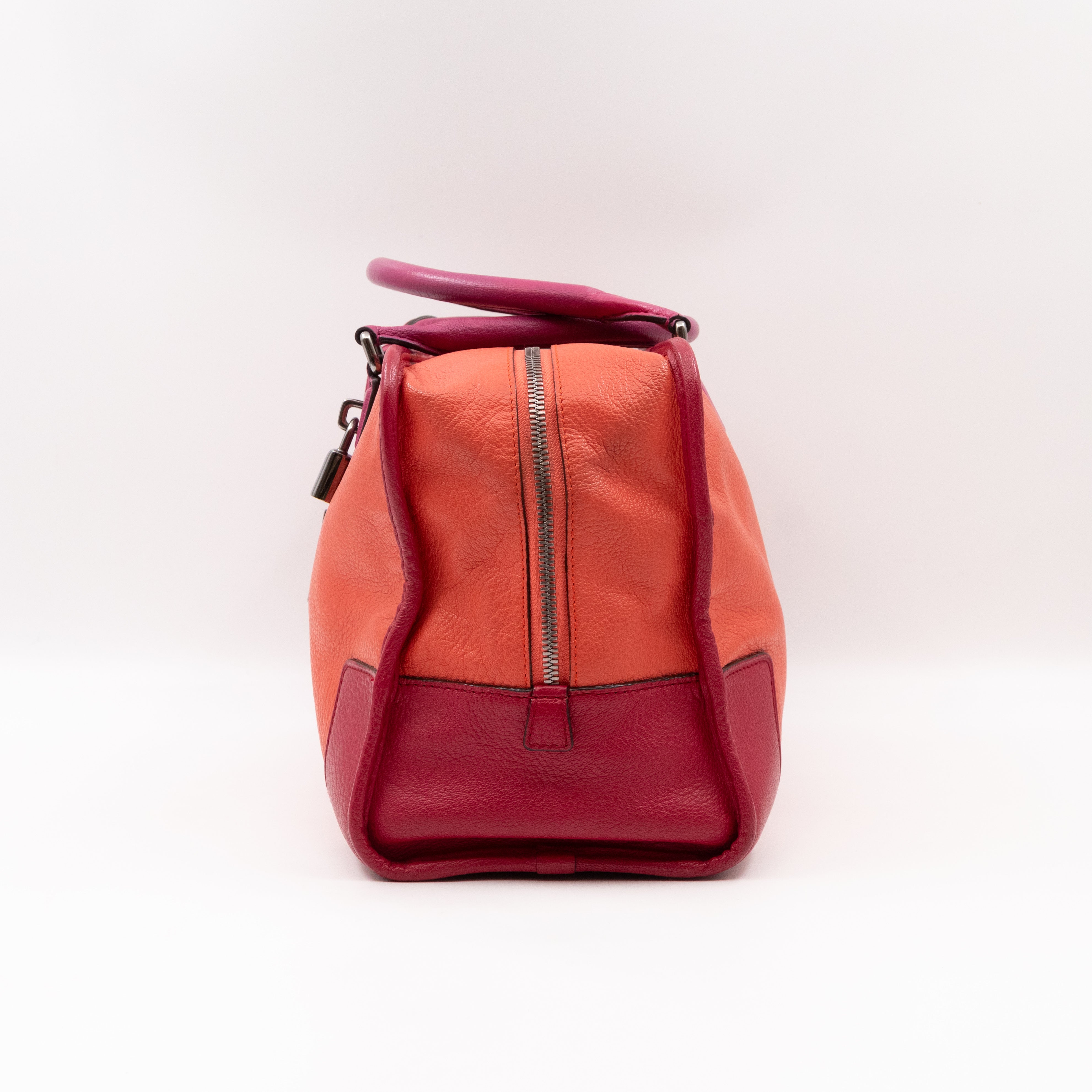 Acid Amazona 36 Handbag Orange & Pink Leather
