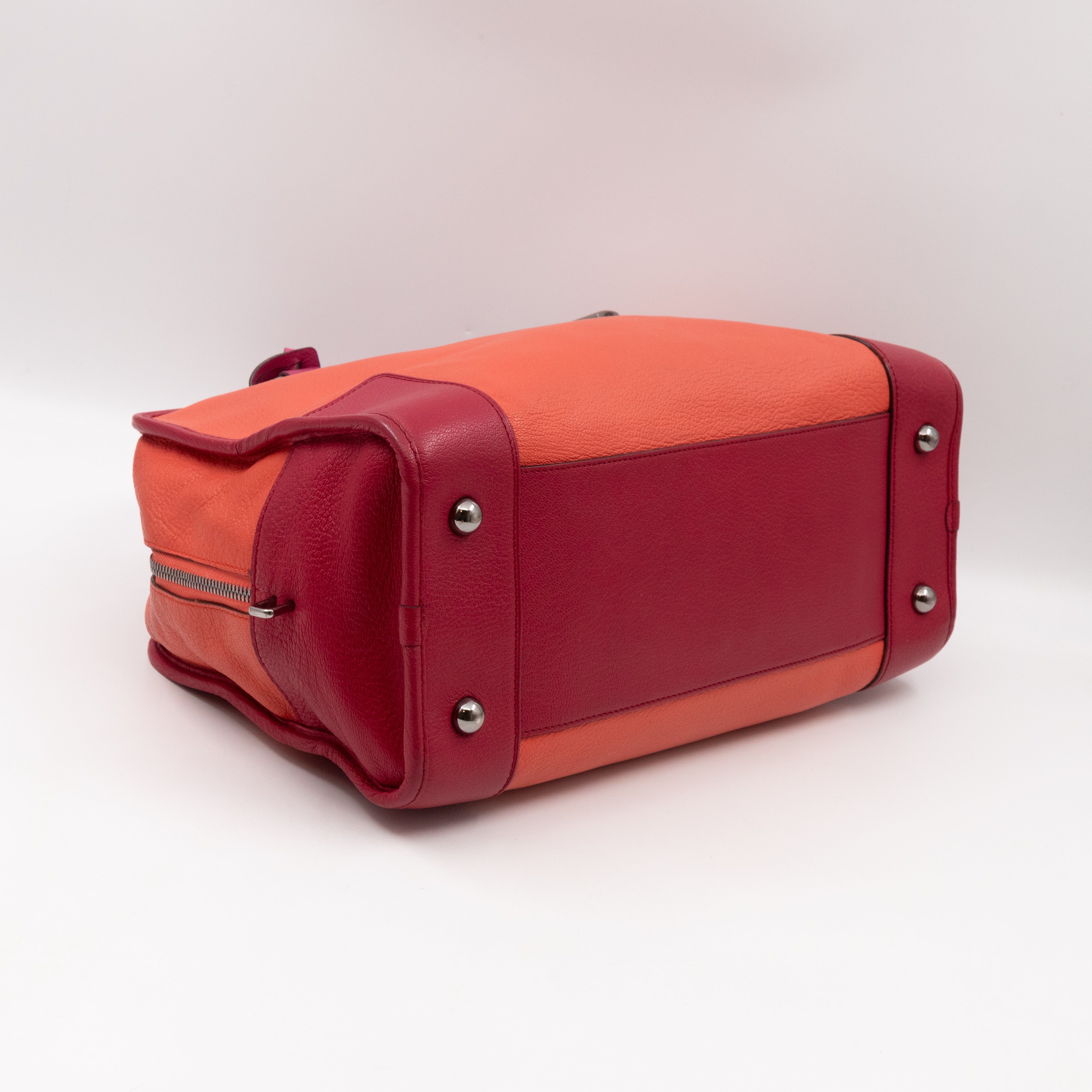 Acid Amazona 36 Handbag Orange & Pink Leather