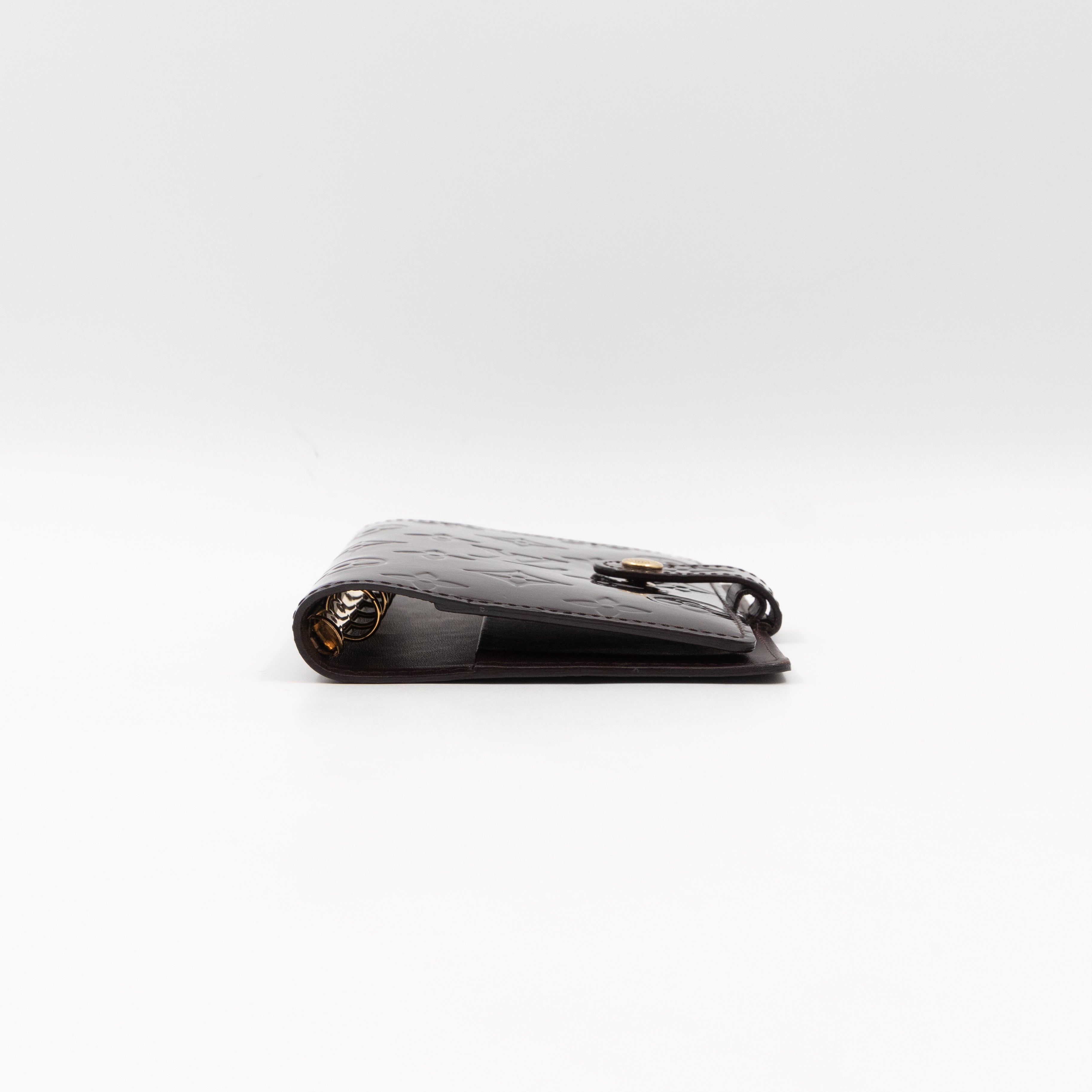 Small Ring Agenda Cover Amarante Vernis