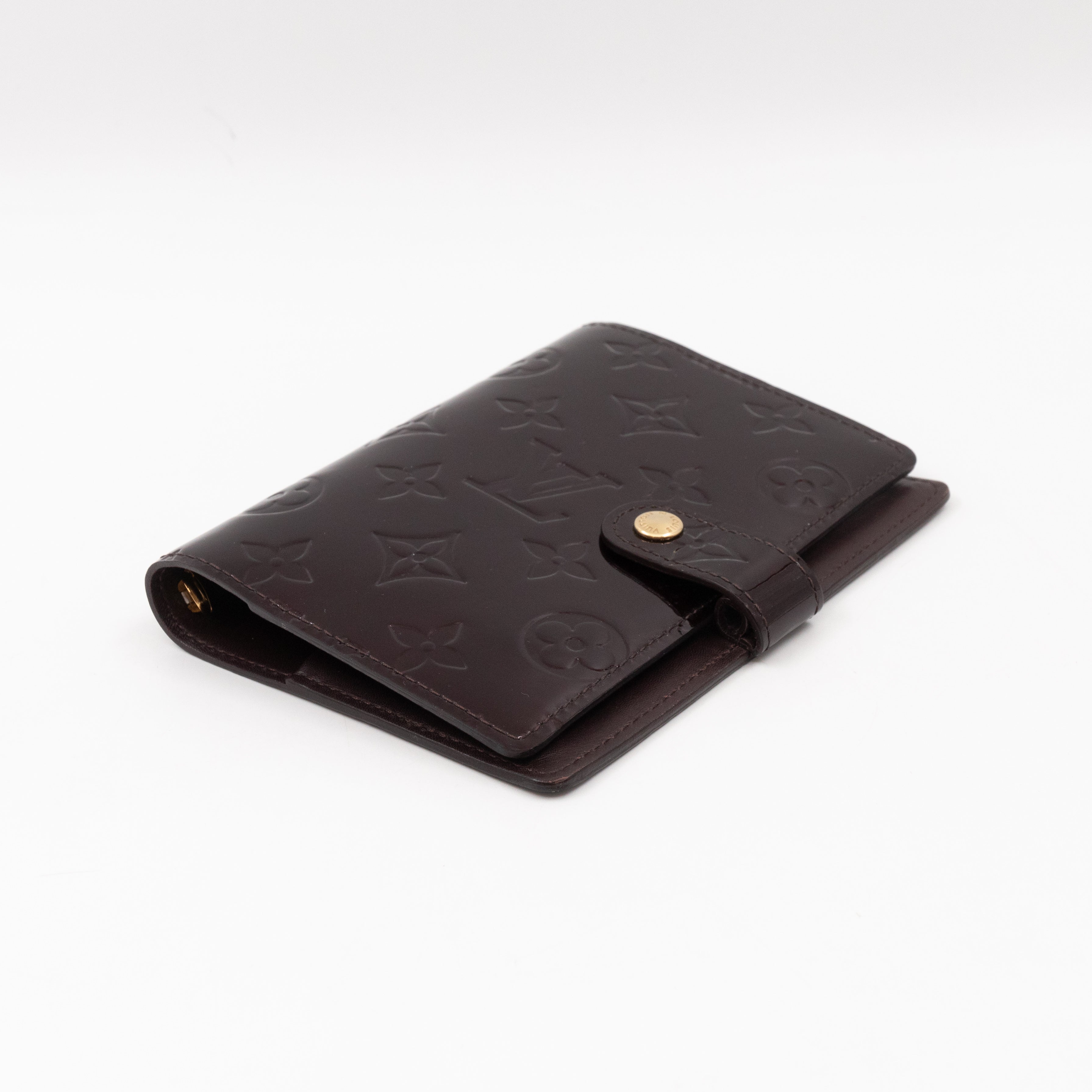 Small Ring Agenda Cover Amarante Vernis