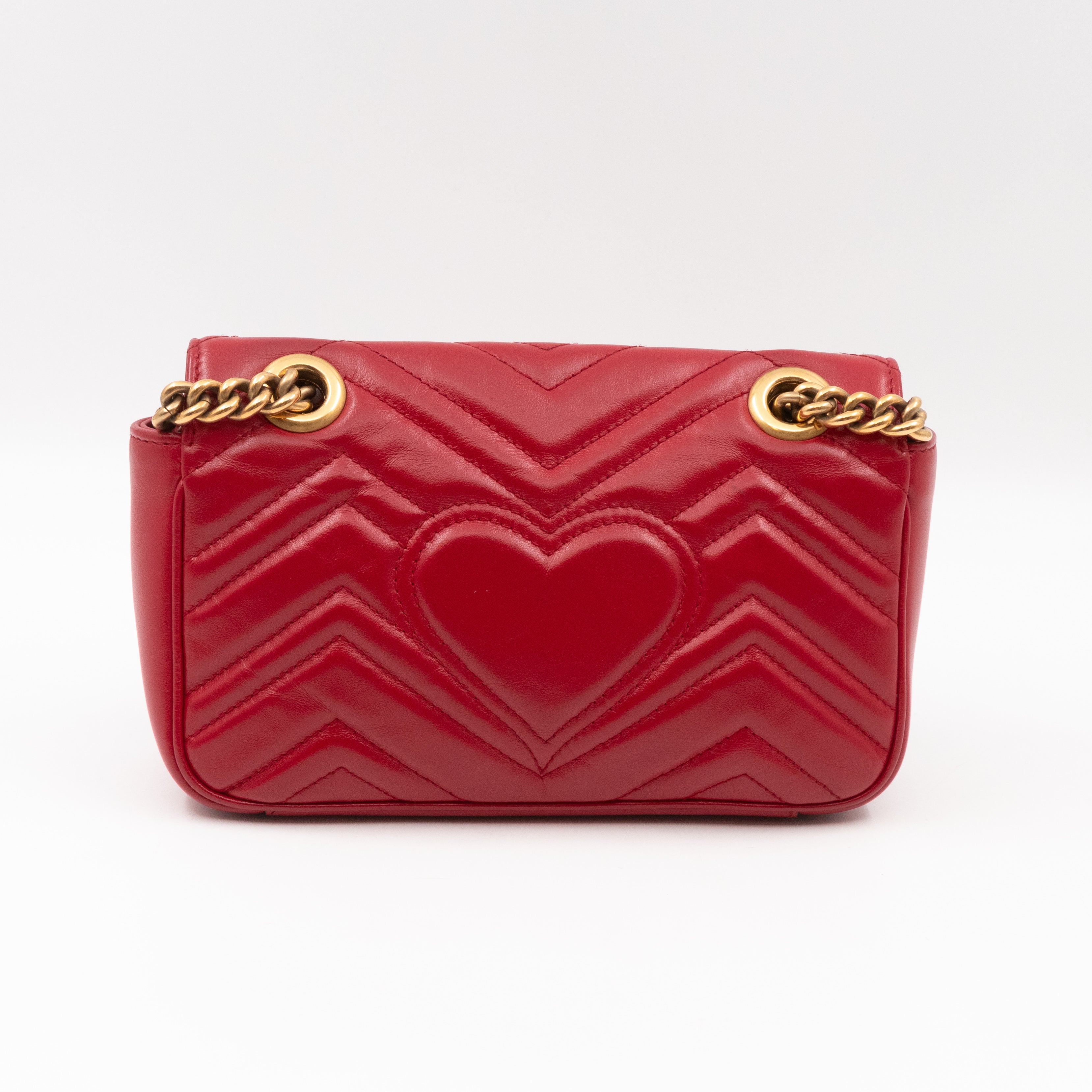GG Marmont Flap Mini Red Leather