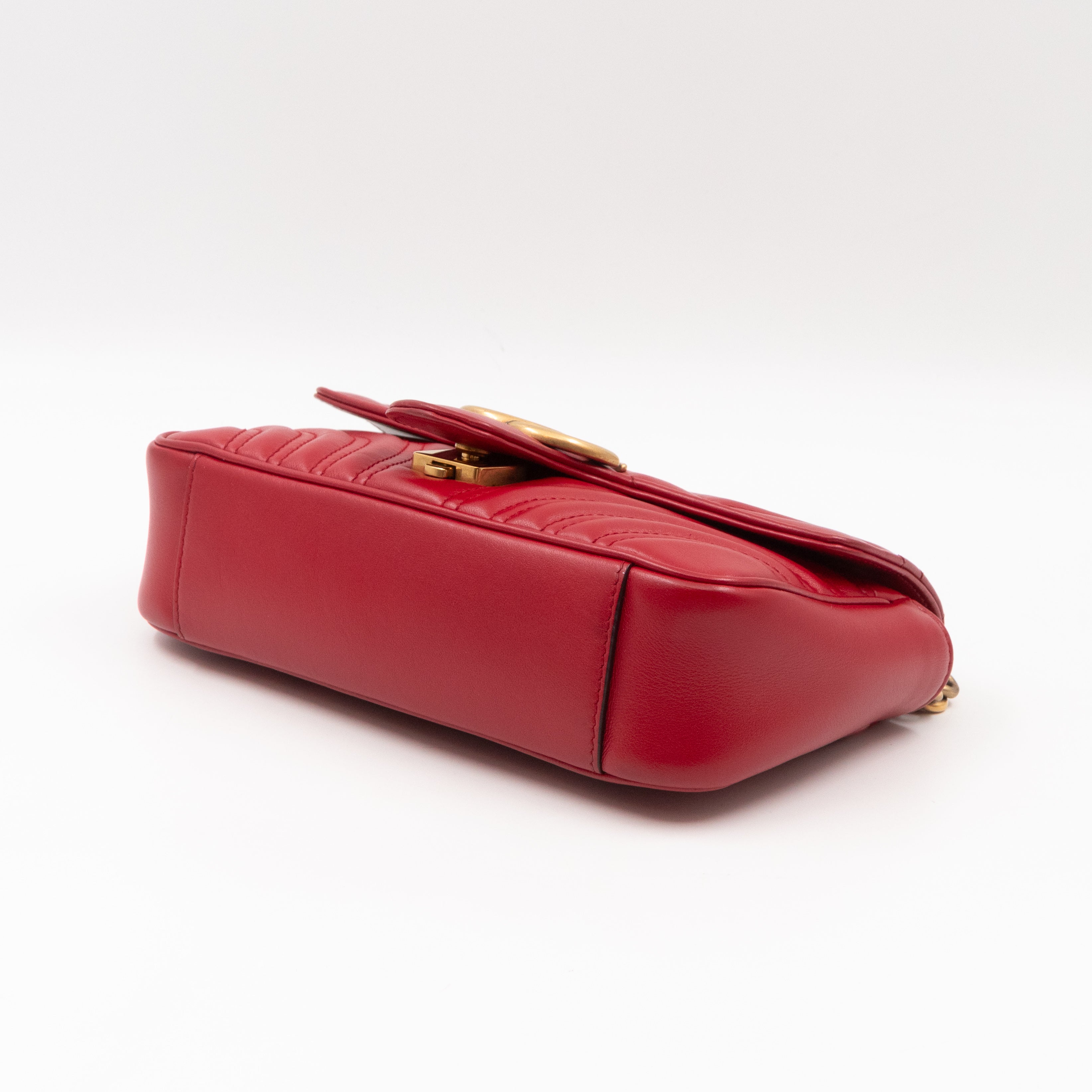 GG Marmont Flap Mini Red Leather