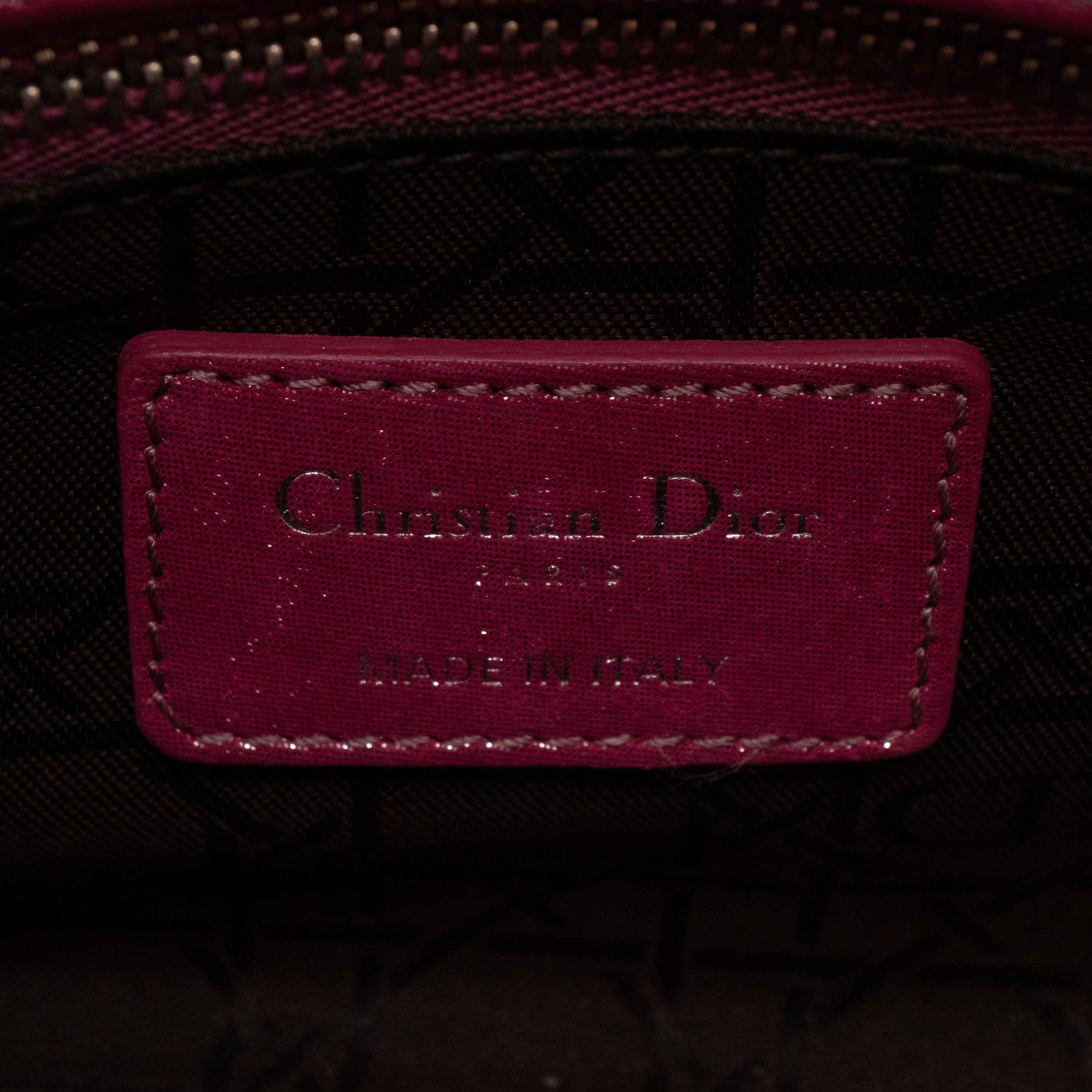 Lady Dior Mini Pink Metallic Leather