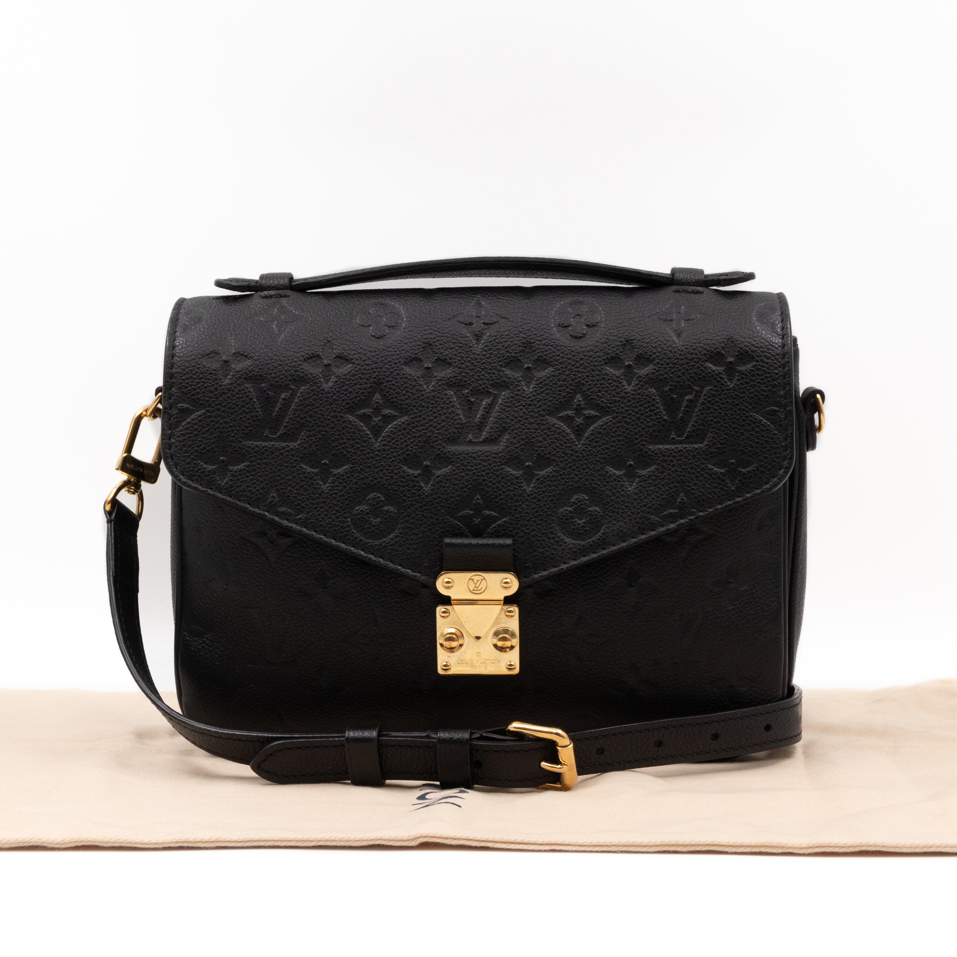 Pochette Metis Black Monogram Empreinte Leather