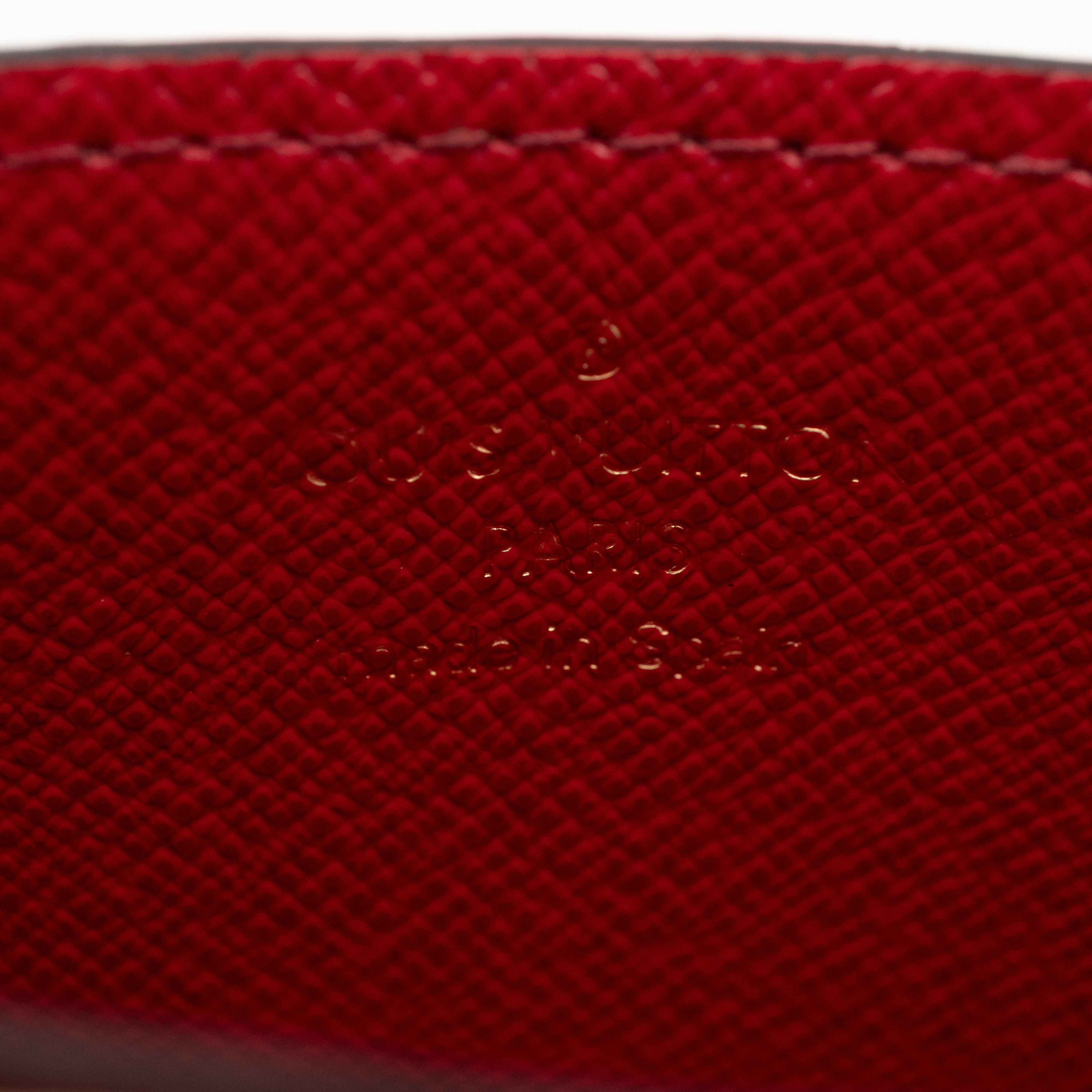Kimono Card Holder Monogram & Red Leather