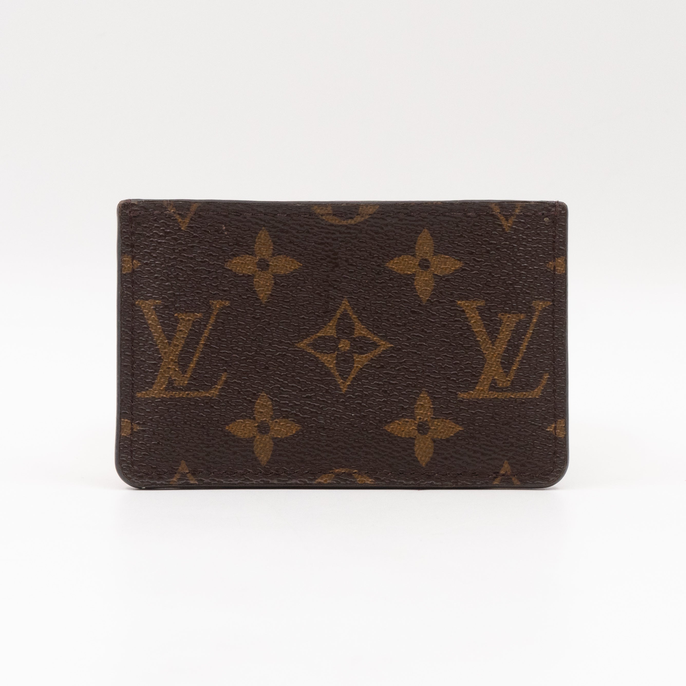 Kimono Card Holder Monogram & Red Leather