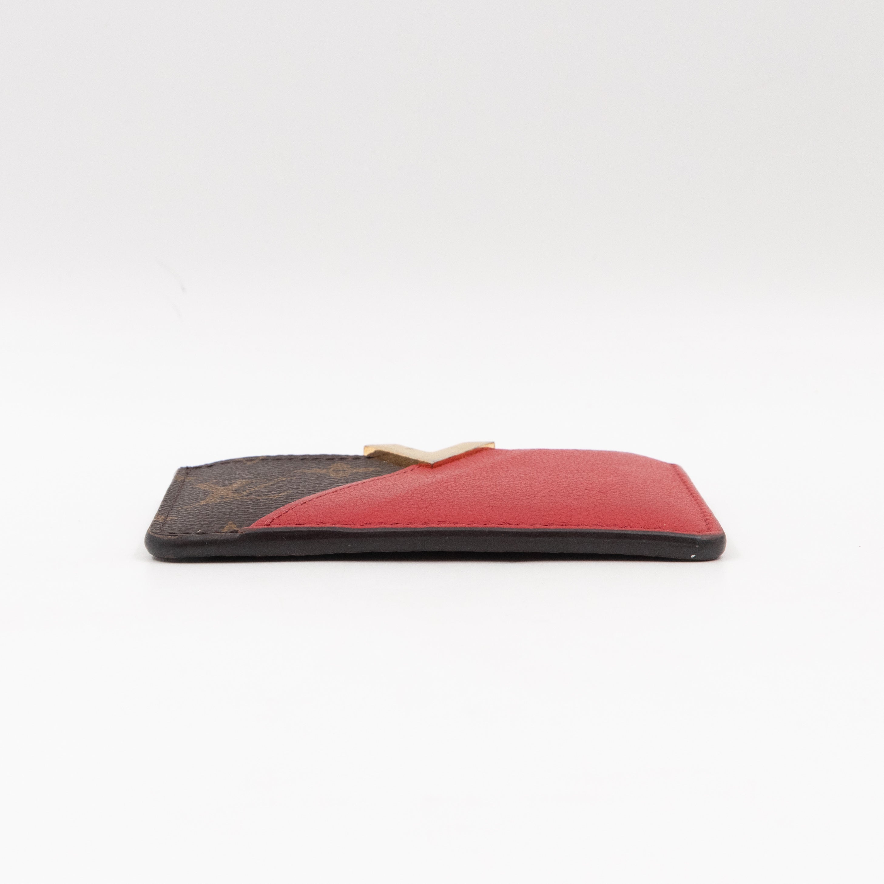 Kimono Card Holder Monogram & Red Leather