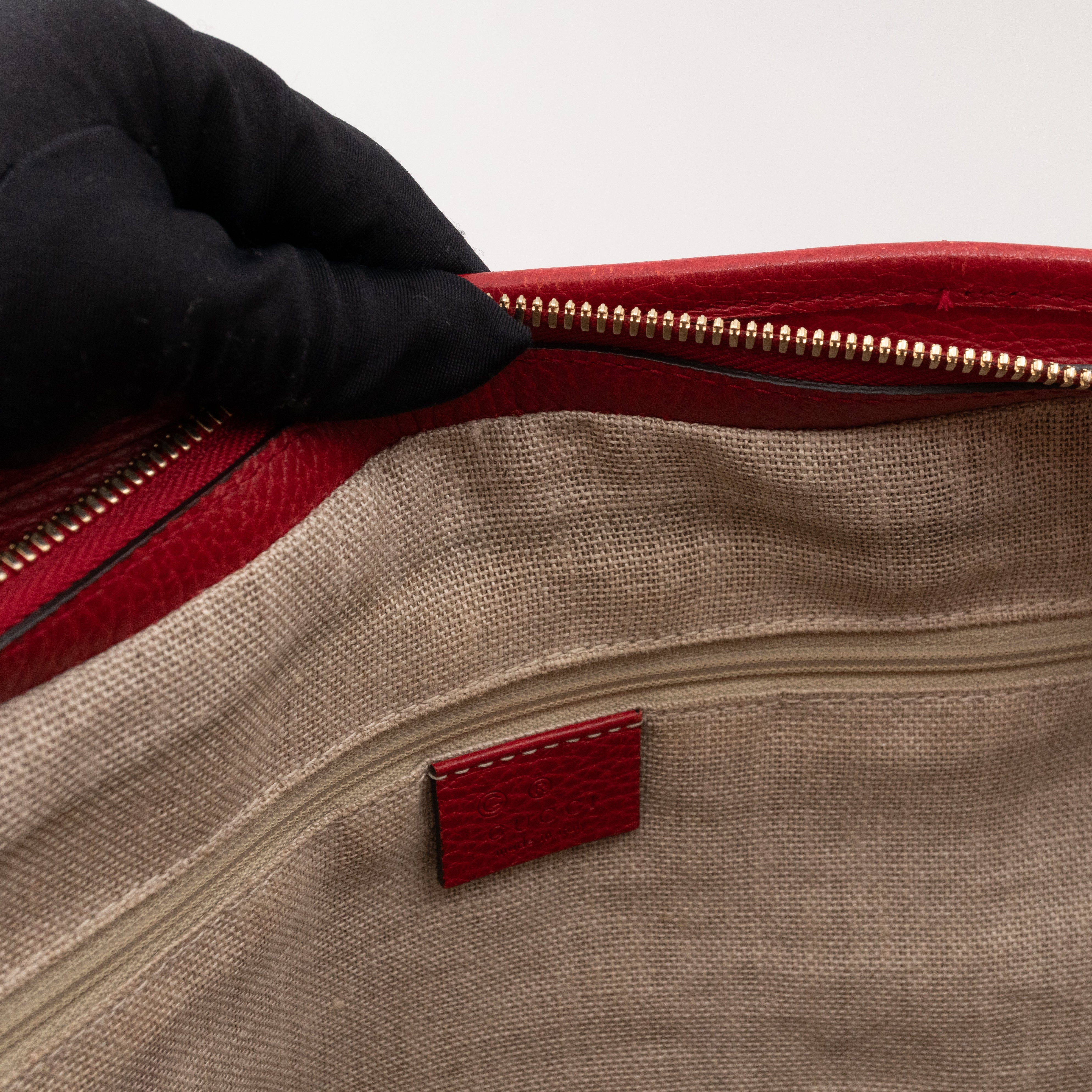 Bree Original Tote Medium GG Canvas Red Leather