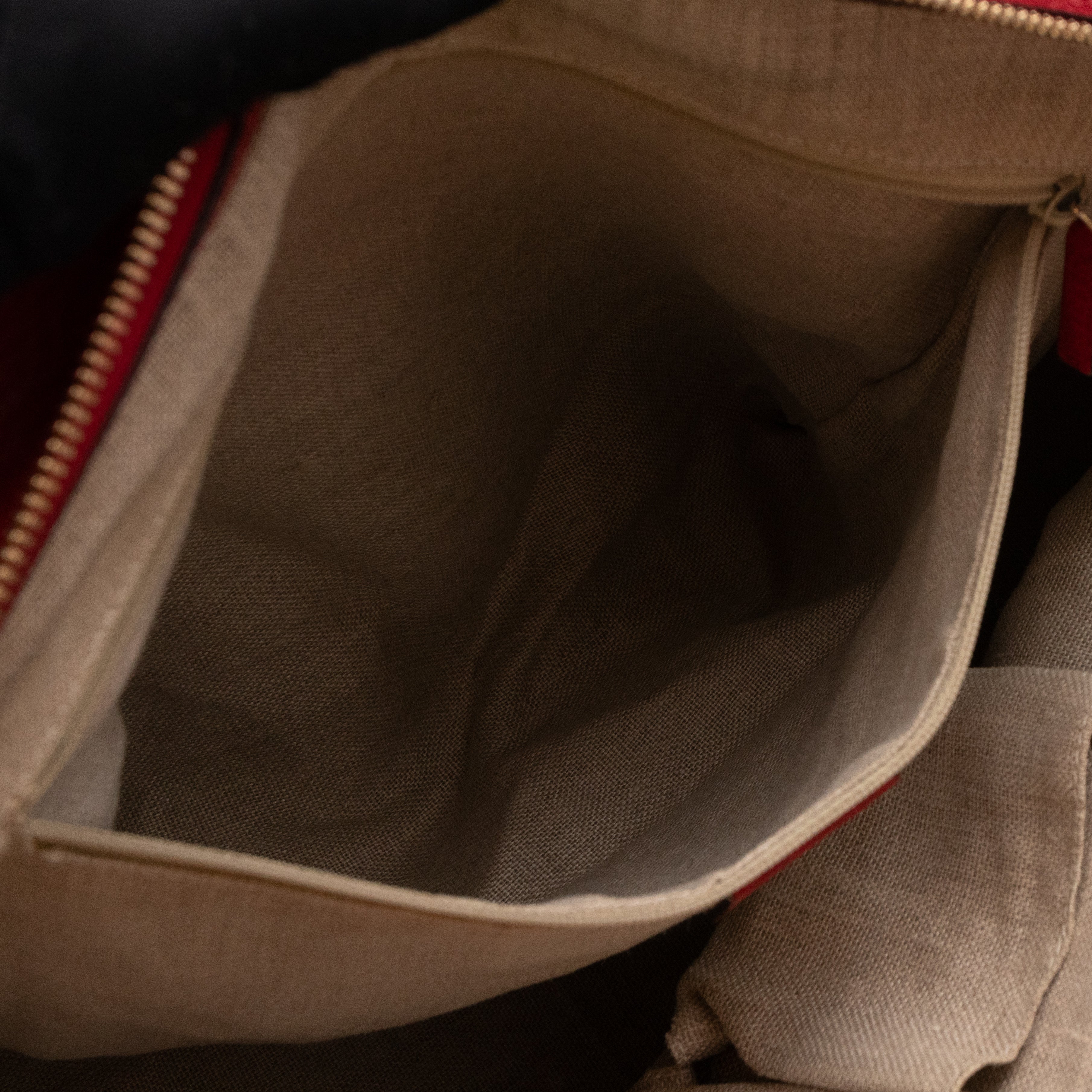 Bree Original Tote Medium GG Canvas Red Leather