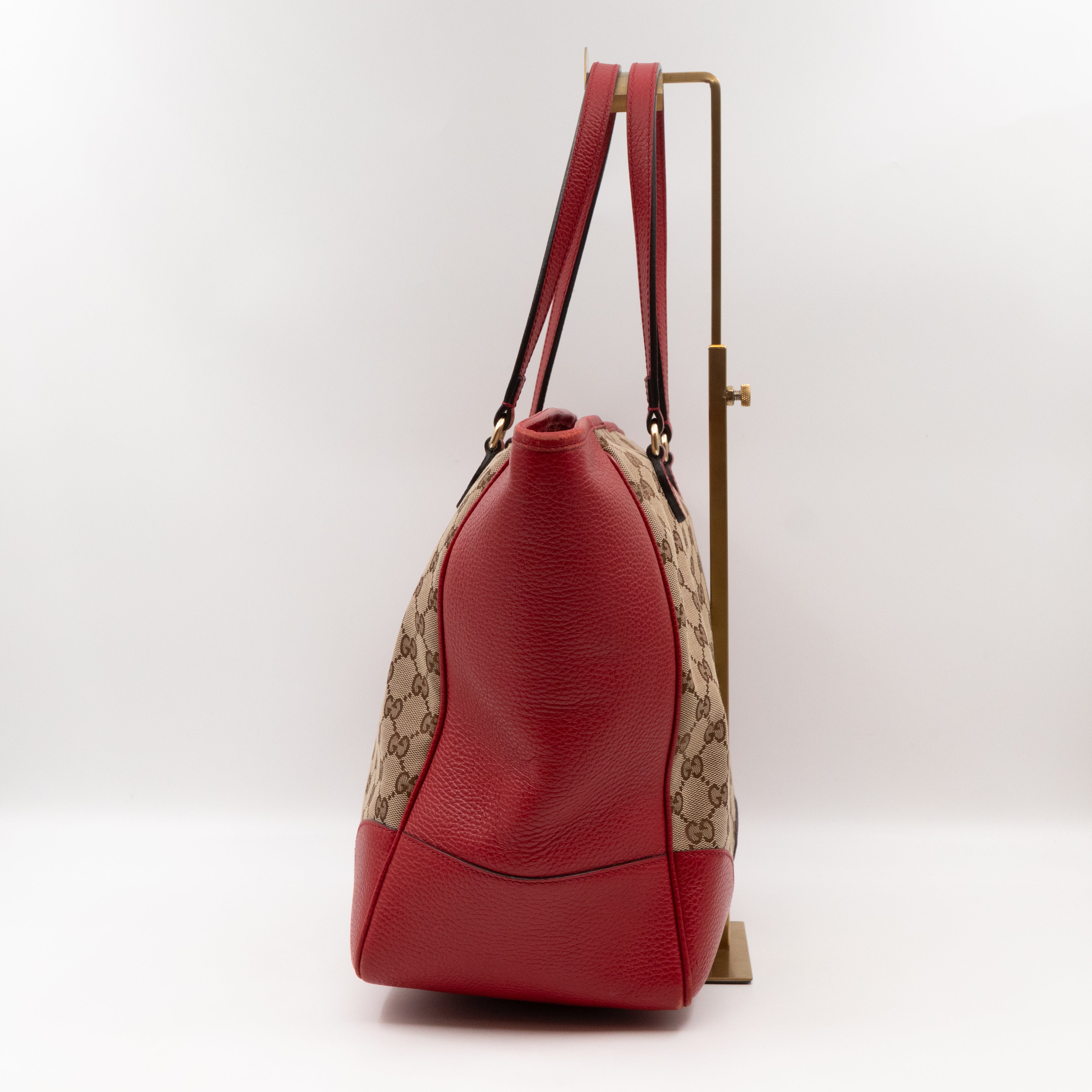 Bree Original Tote Medium GG Canvas Red Leather
