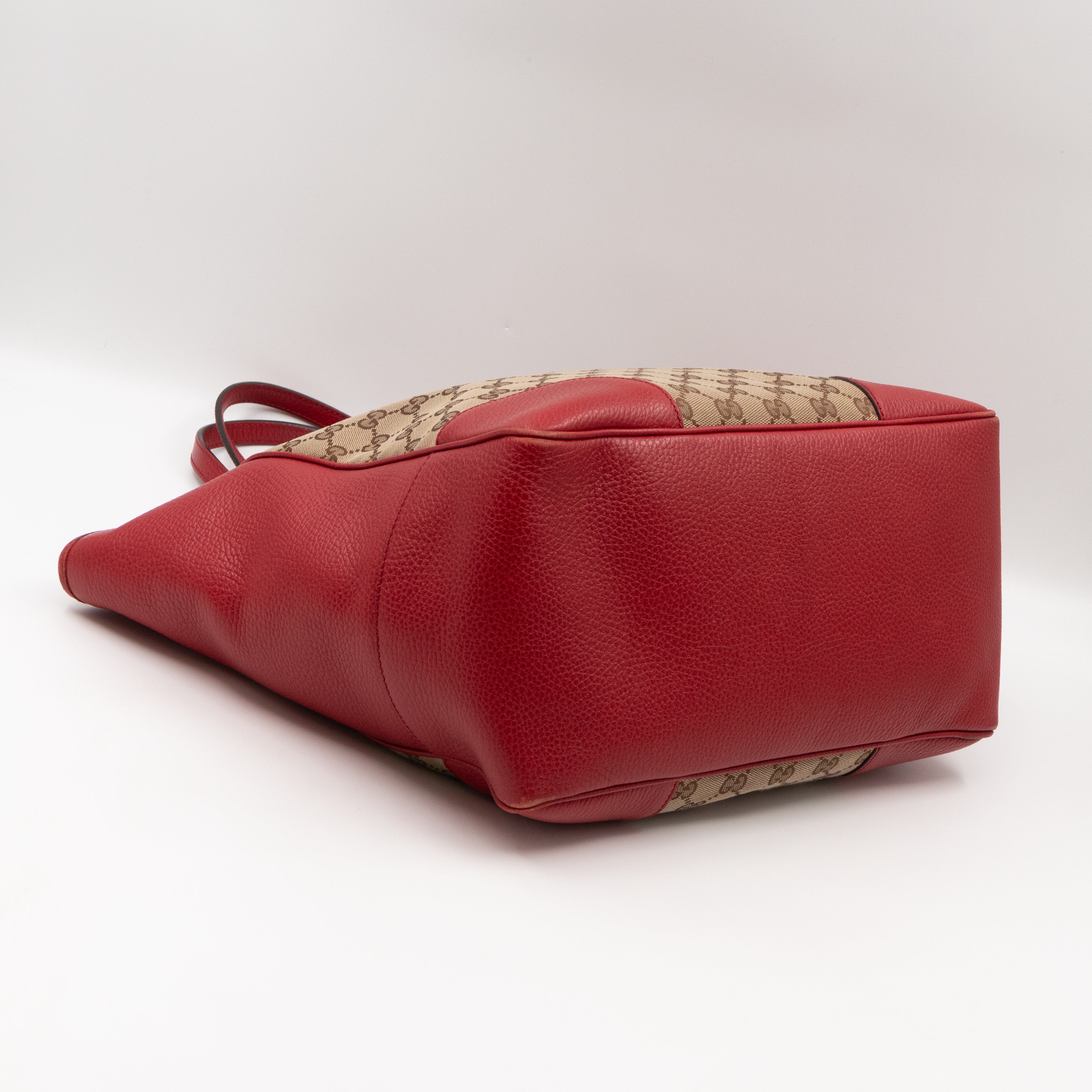 Bree Original Tote Medium GG Canvas Red Leather