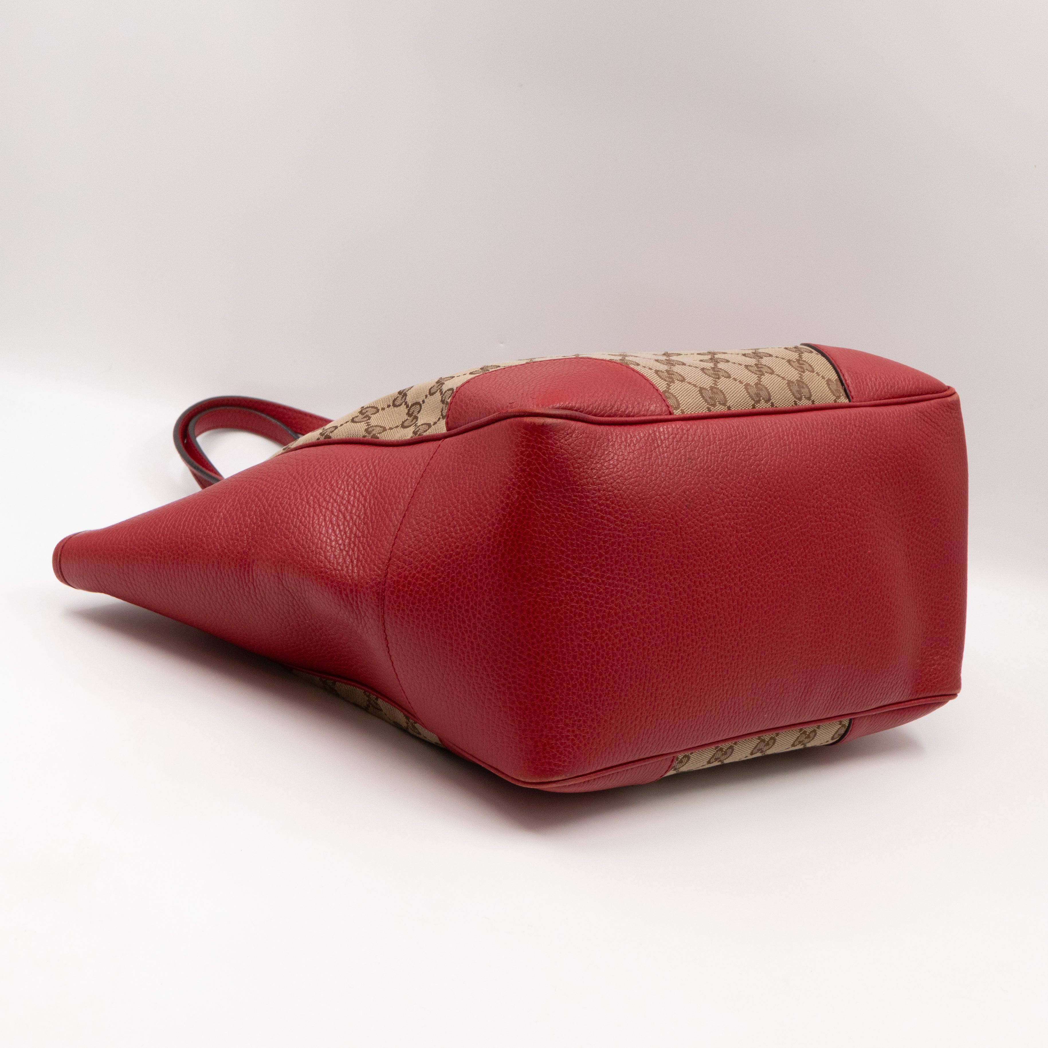 Bree Original Tote Medium GG Canvas Red Leather