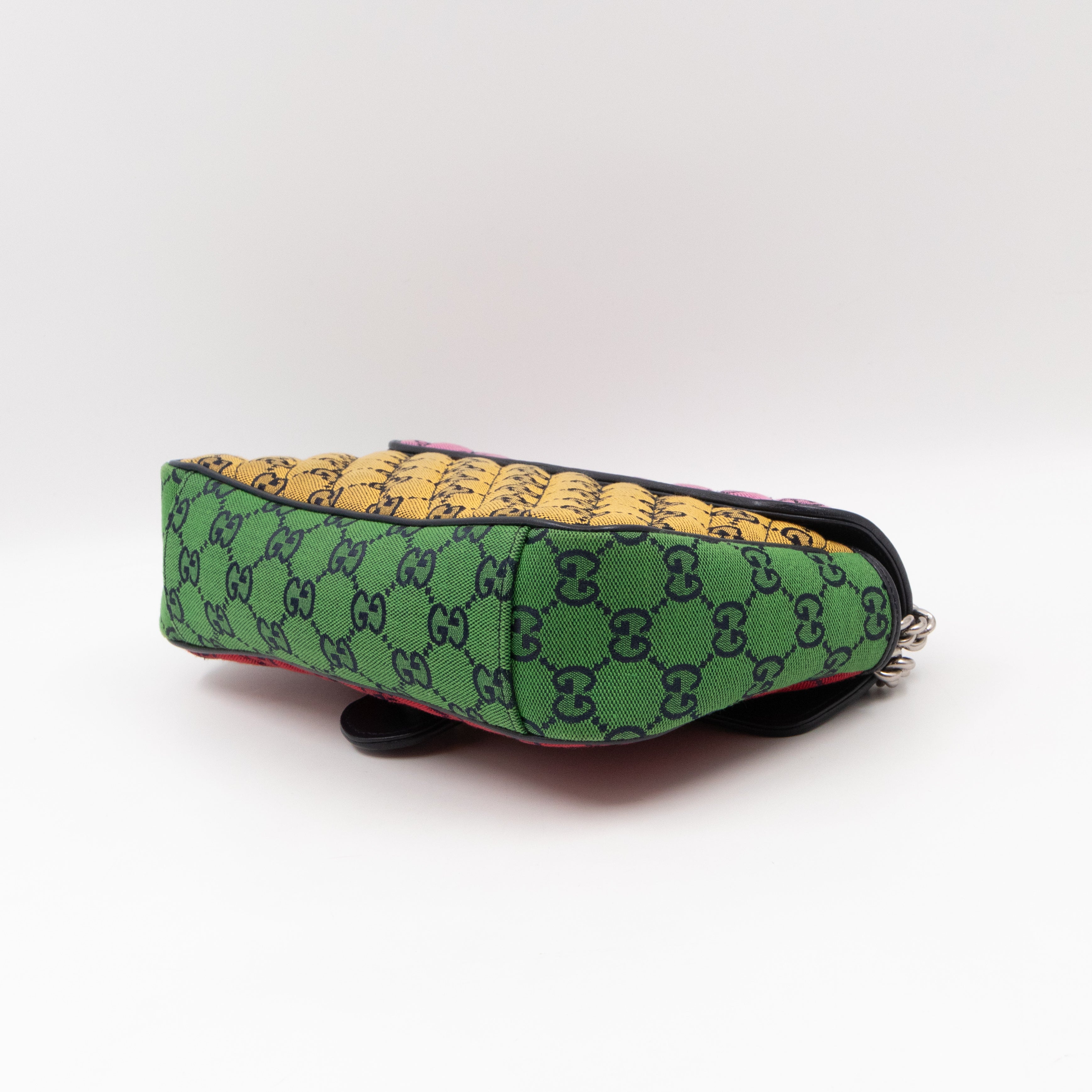 GG Marmont Small Flap Bag Multicolor Canvas