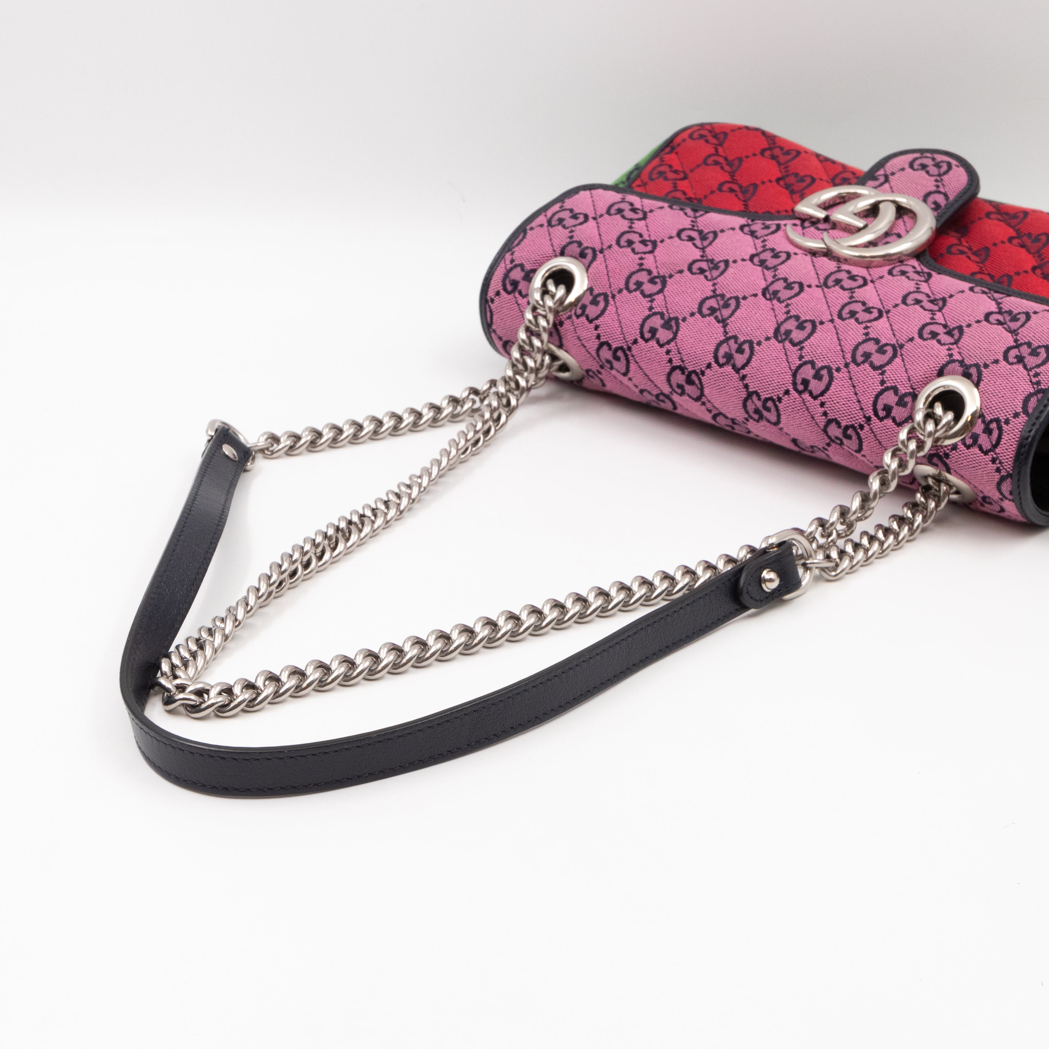 GG Marmont Small Flap Bag Multicolor Canvas