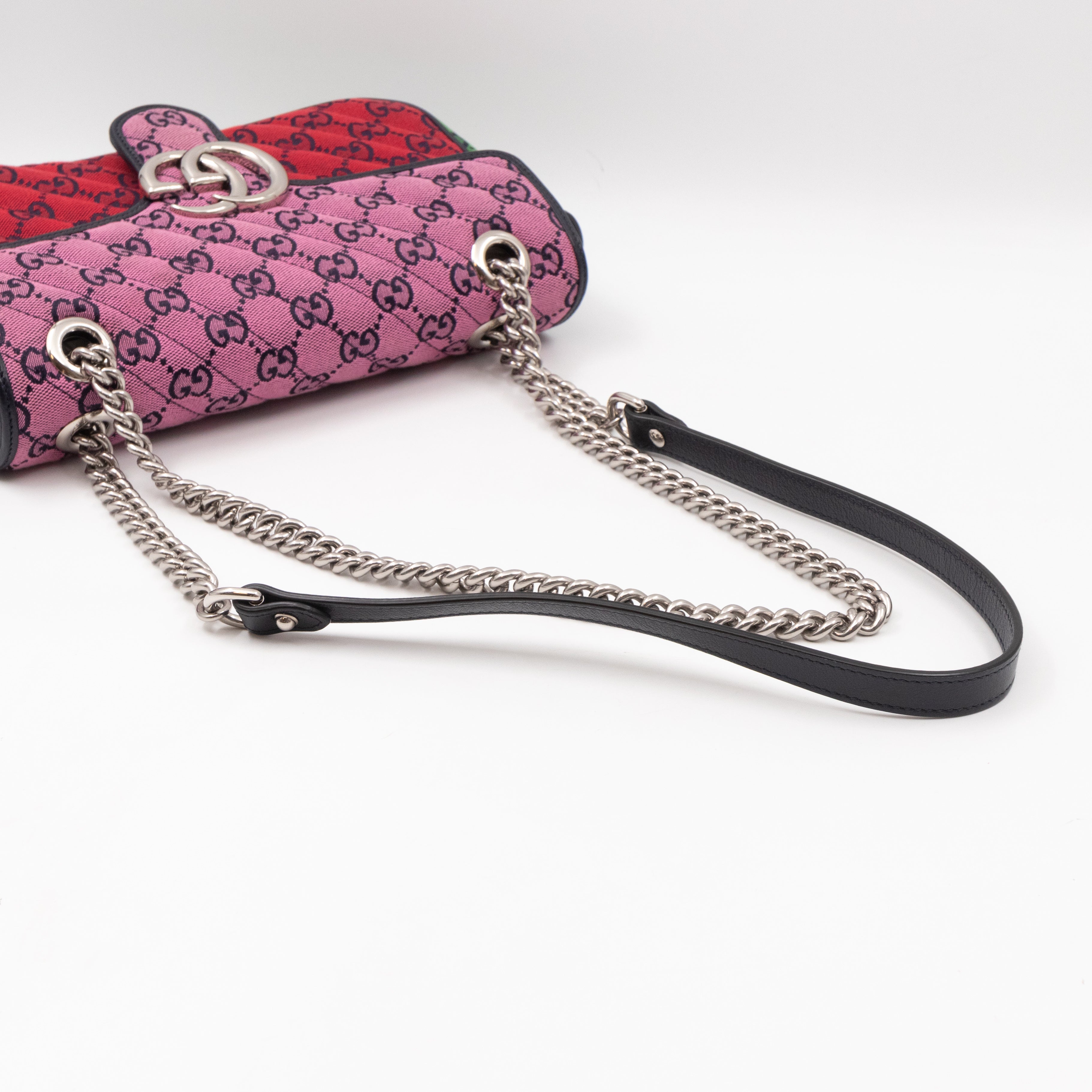 GG Marmont Small Flap Bag Multicolor Canvas