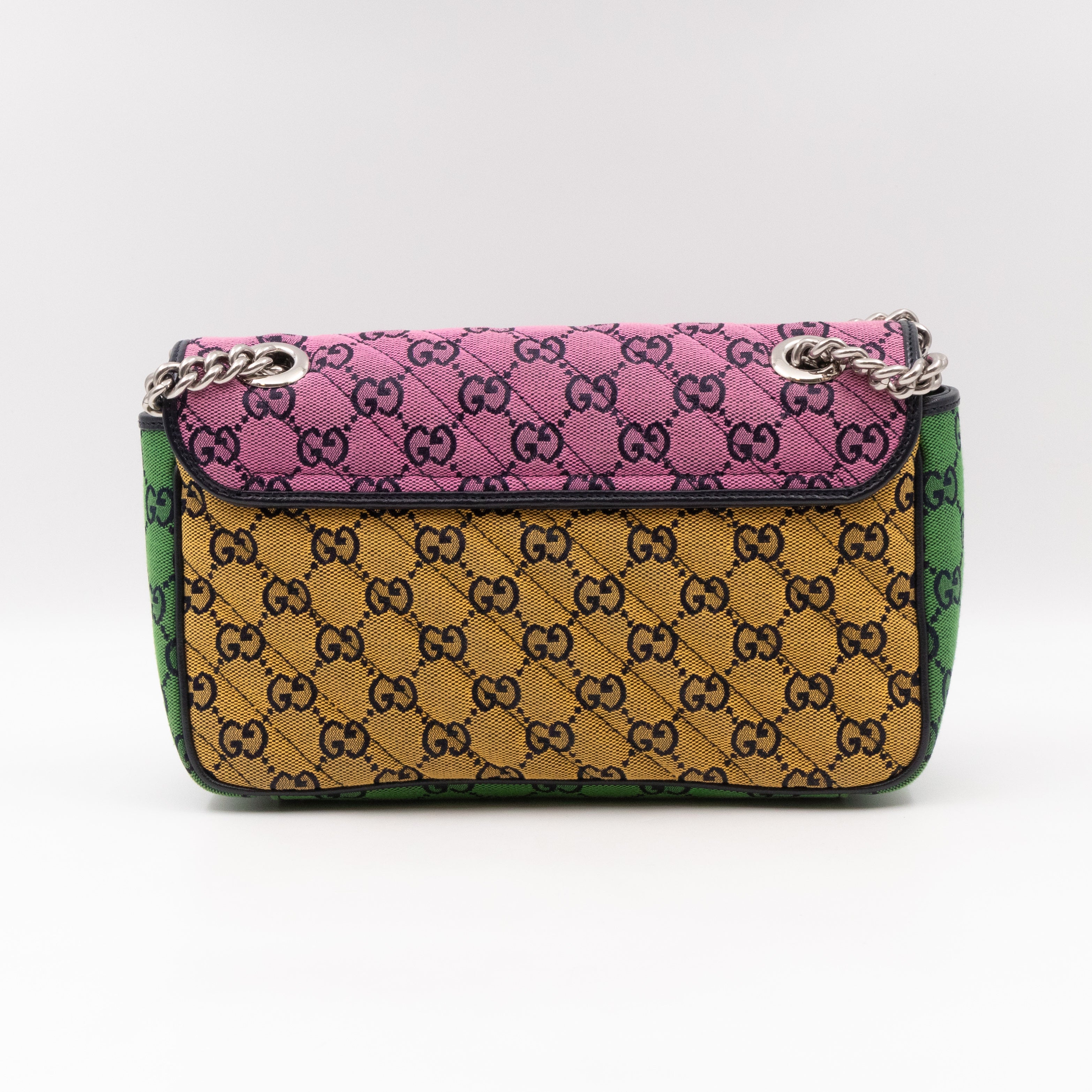 GG Marmont Small Flap Bag Multicolor Canvas