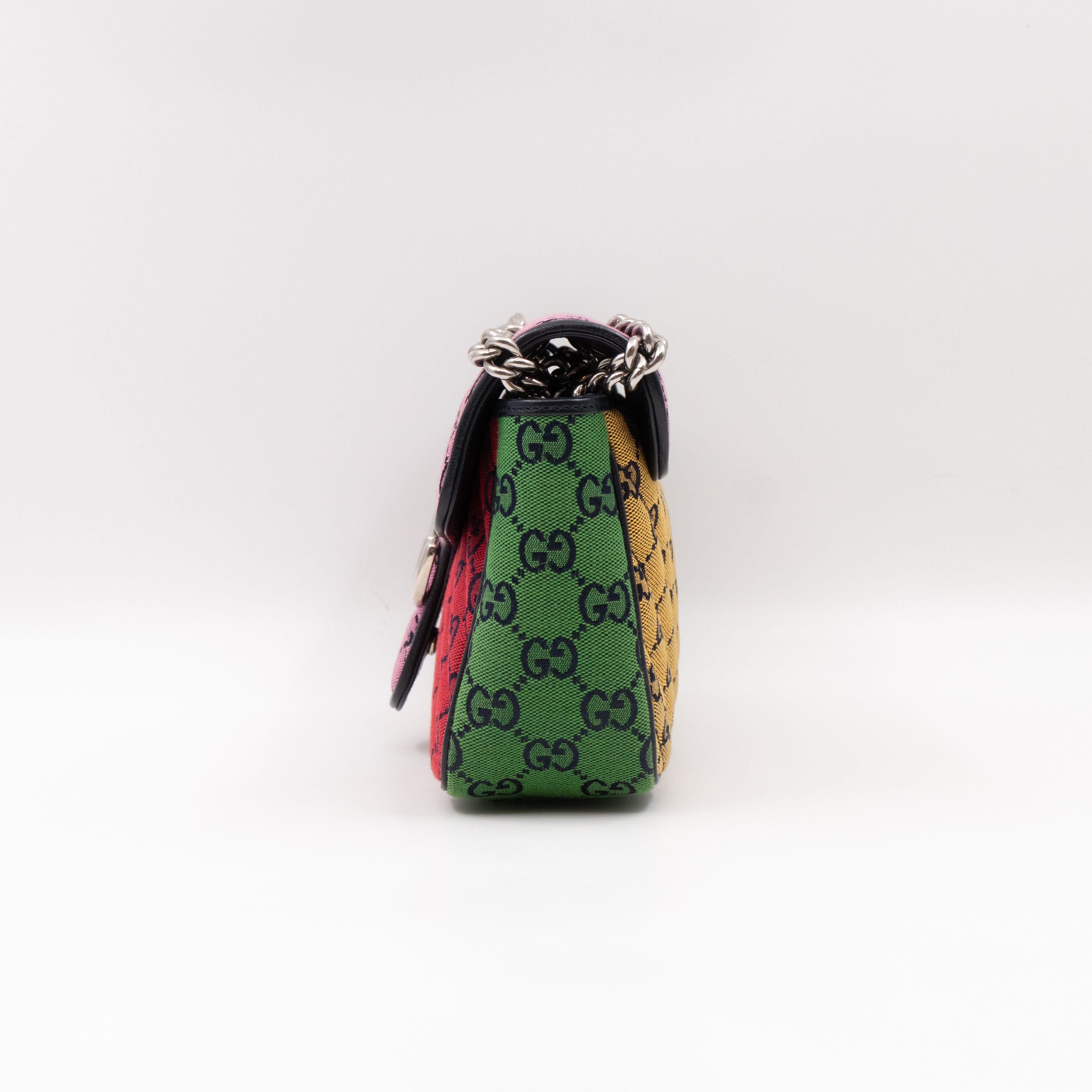 GG Marmont Small Flap Bag Multicolor Canvas