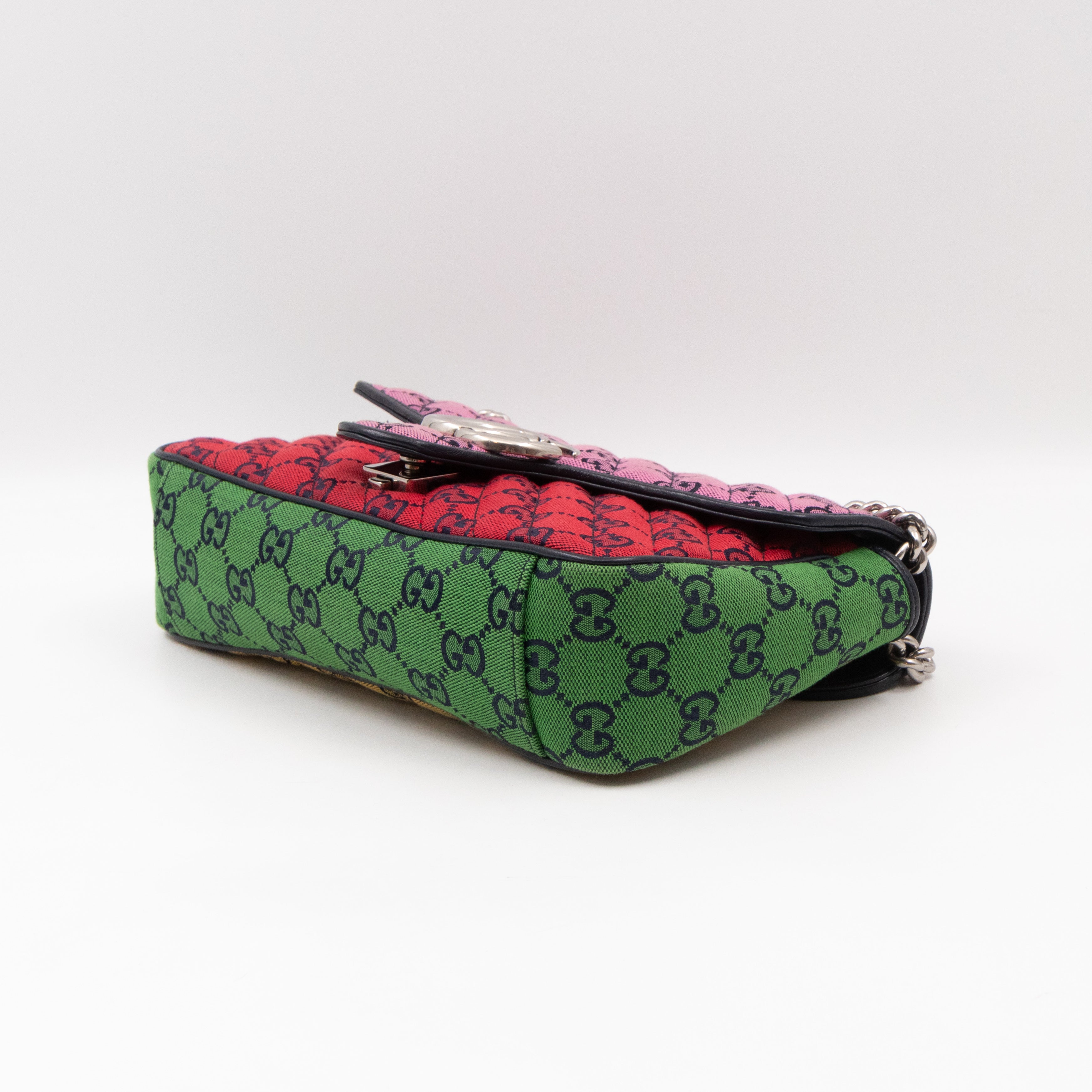 GG Marmont Small Flap Bag Multicolor Canvas