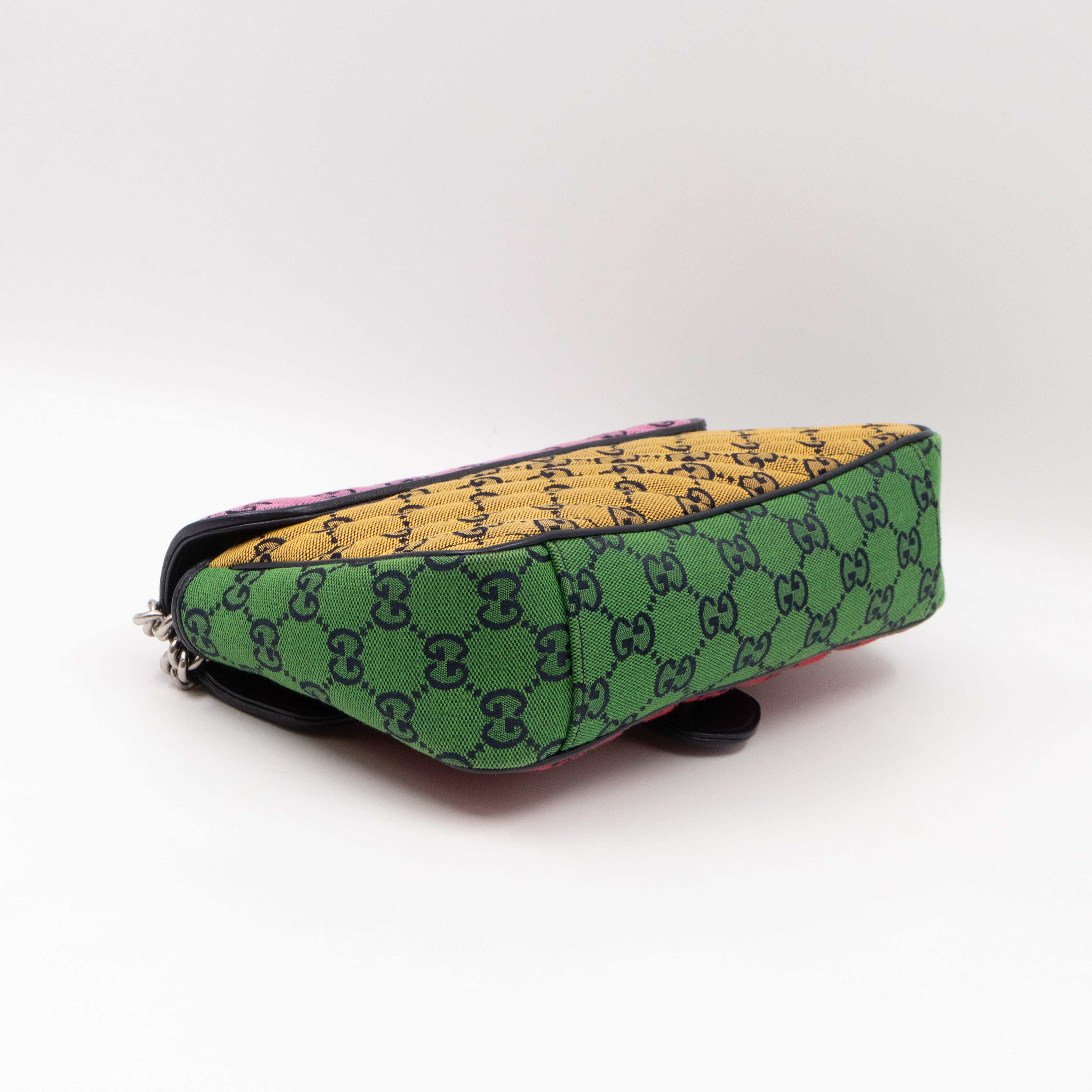 GG Marmont Small Flap Bag Multicolor Canvas