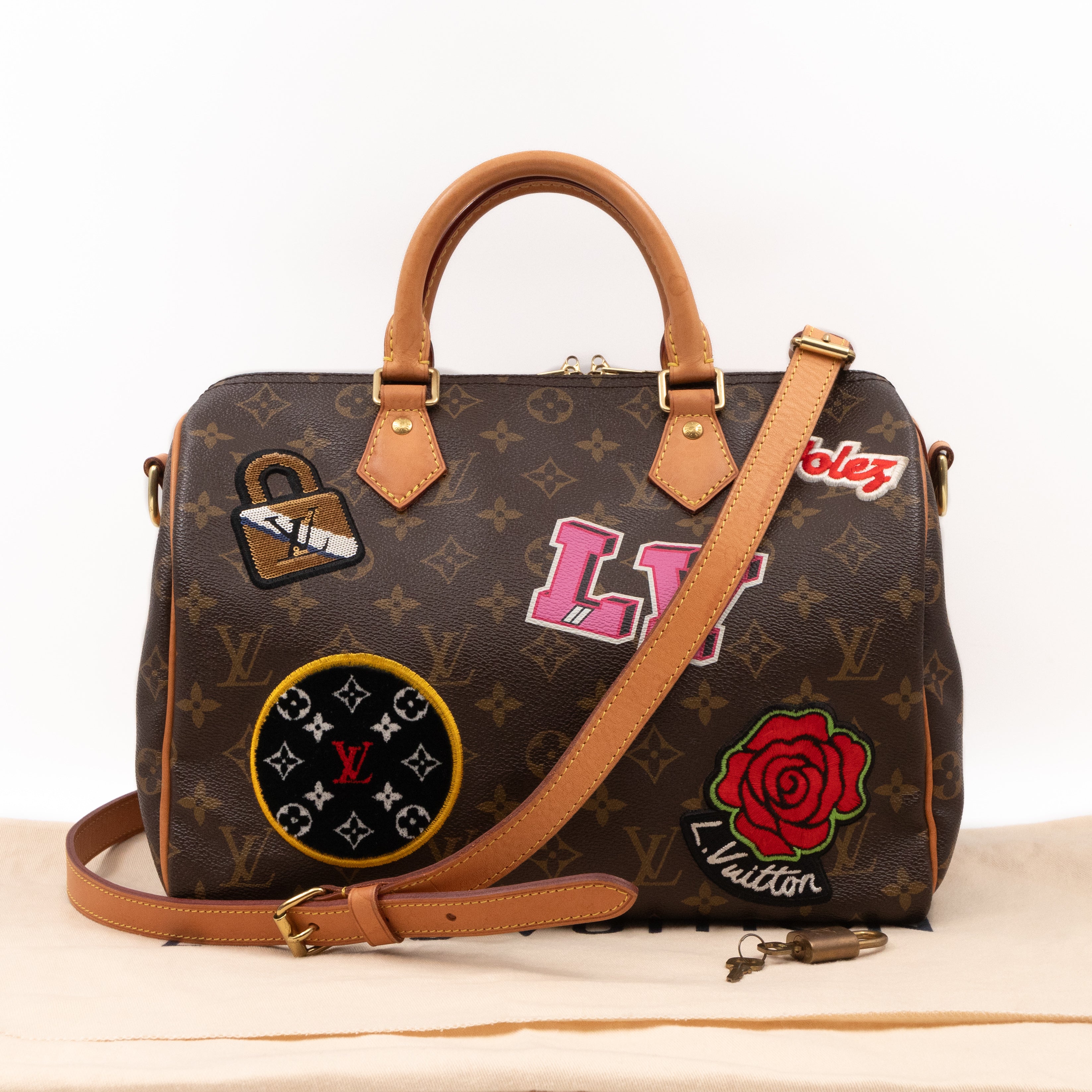 Speedy 30 Bandouliere Monogram Patches