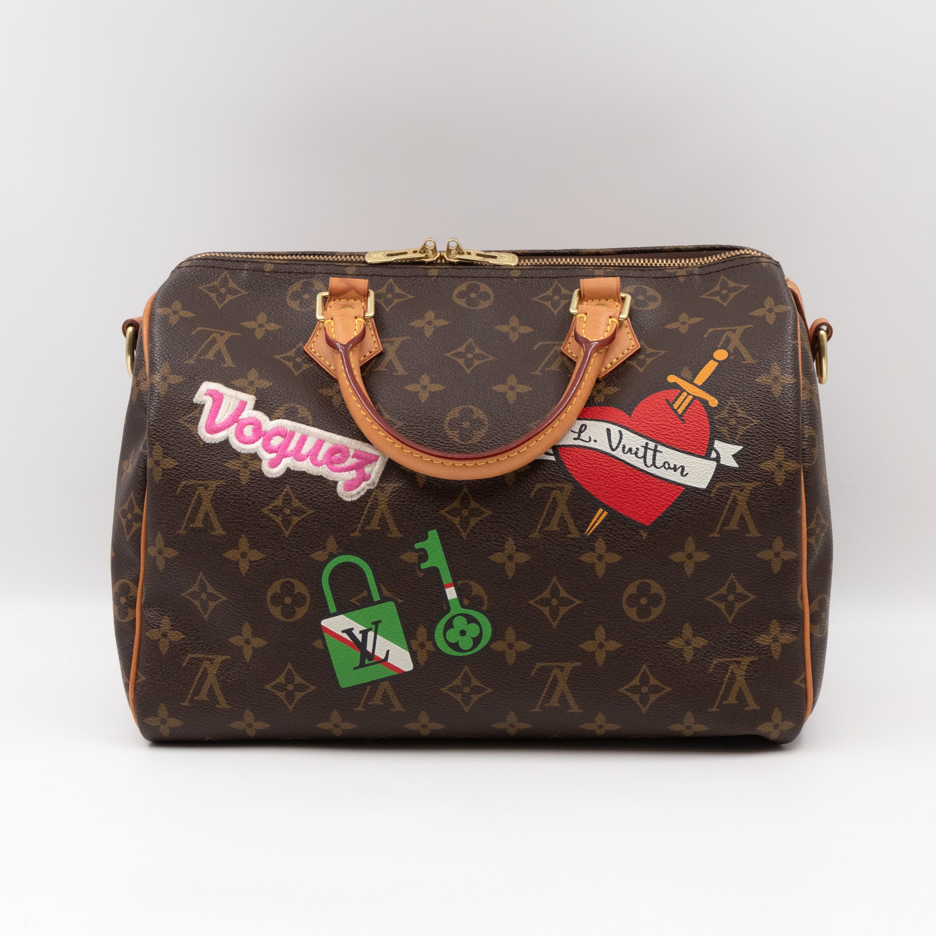 Speedy 30 Bandouliere Monogram Patches