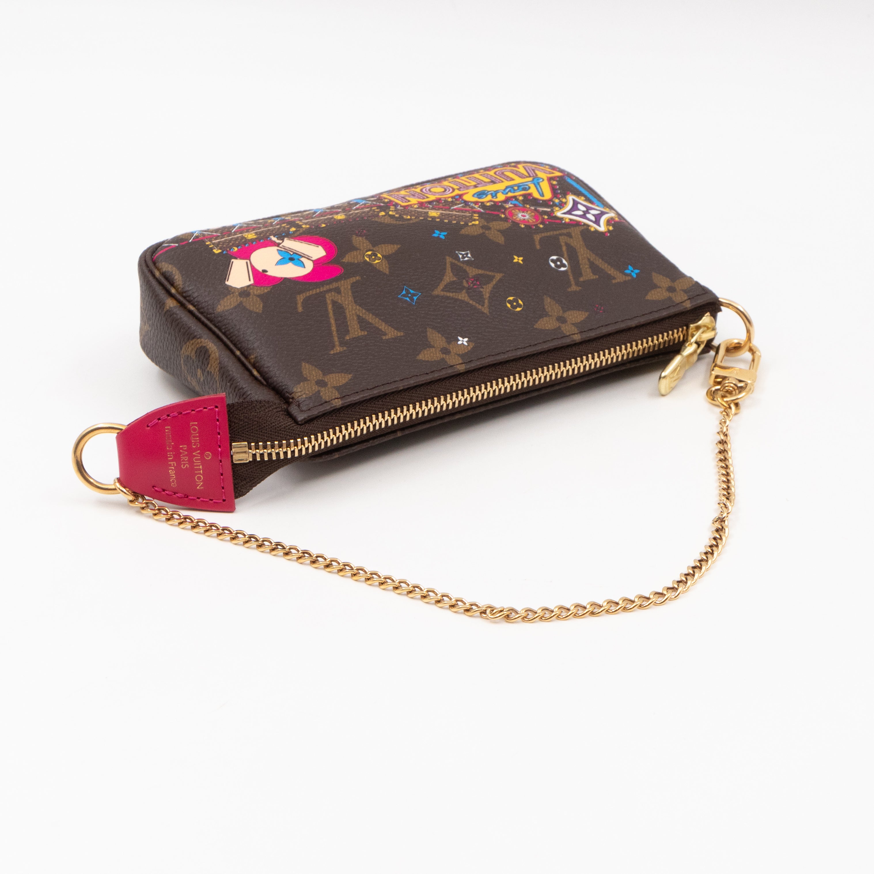 Mini Pochette Accessoires Monogram Christmas Animation Roller Coaster