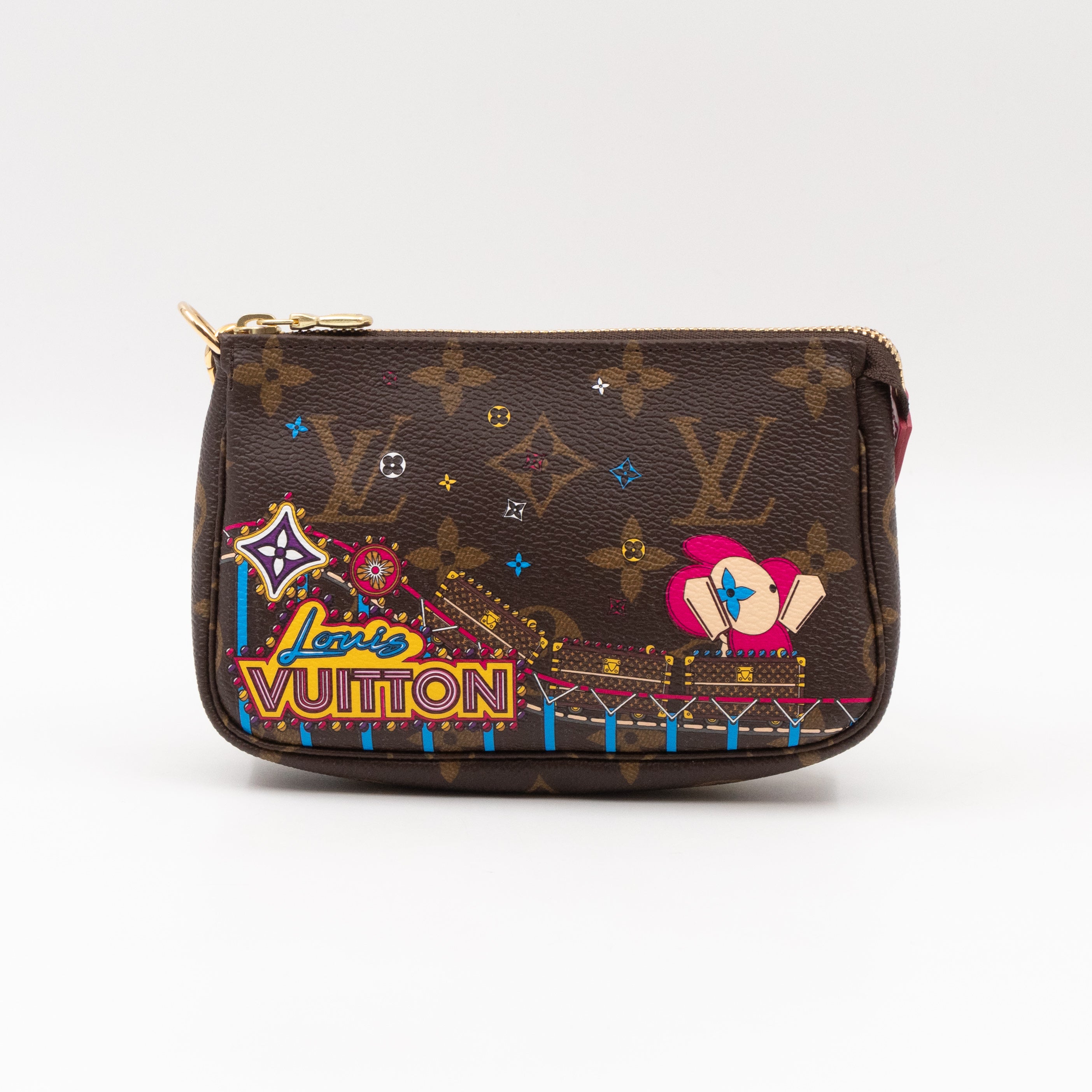 Mini Pochette Accessoires Monogram Christmas Animation Roller Coaster