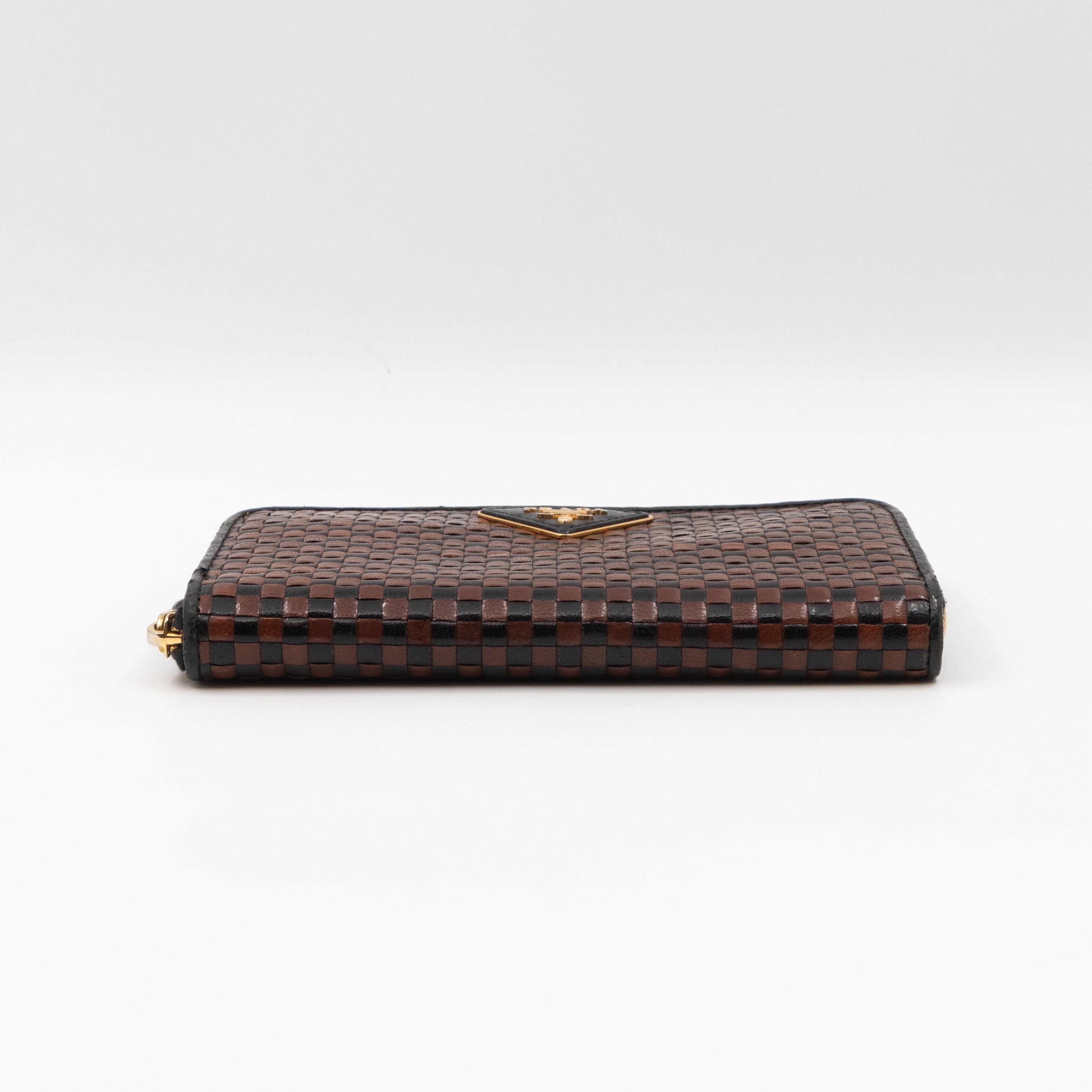Madras Zip Around Wallet Brown