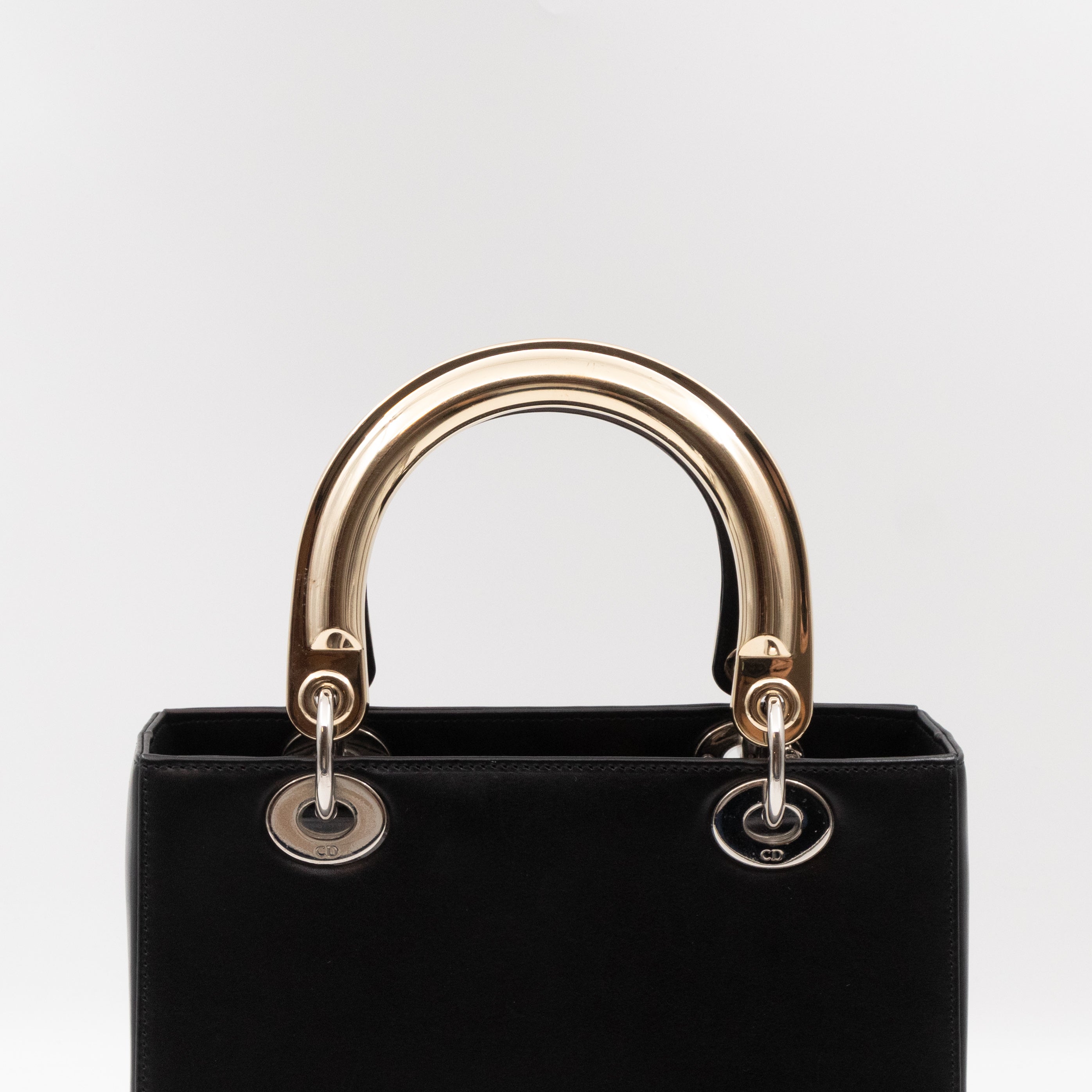 Lady Dior Medium Patches Embellished Black Leather