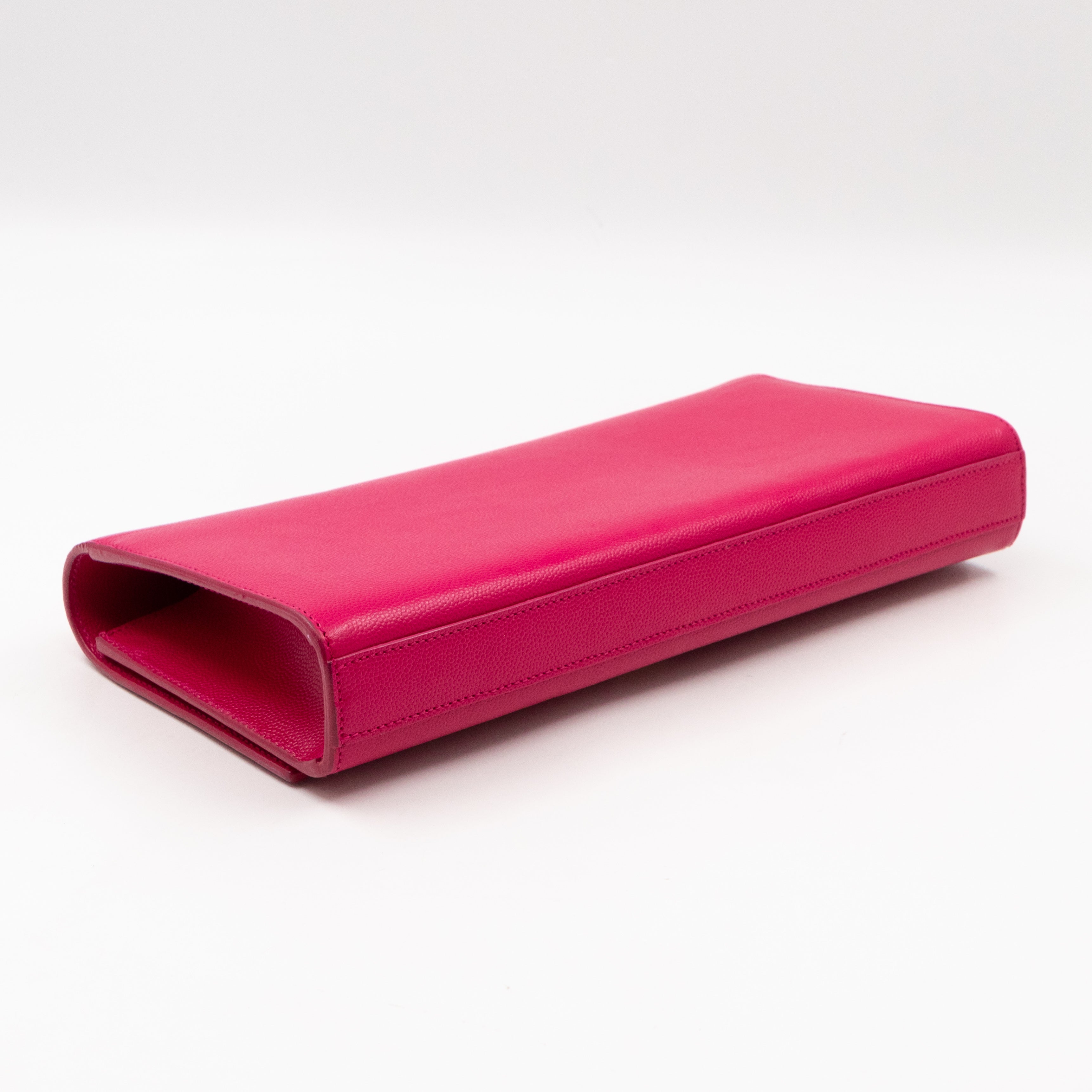 Classic Kate Clutch Pink Grained Leather