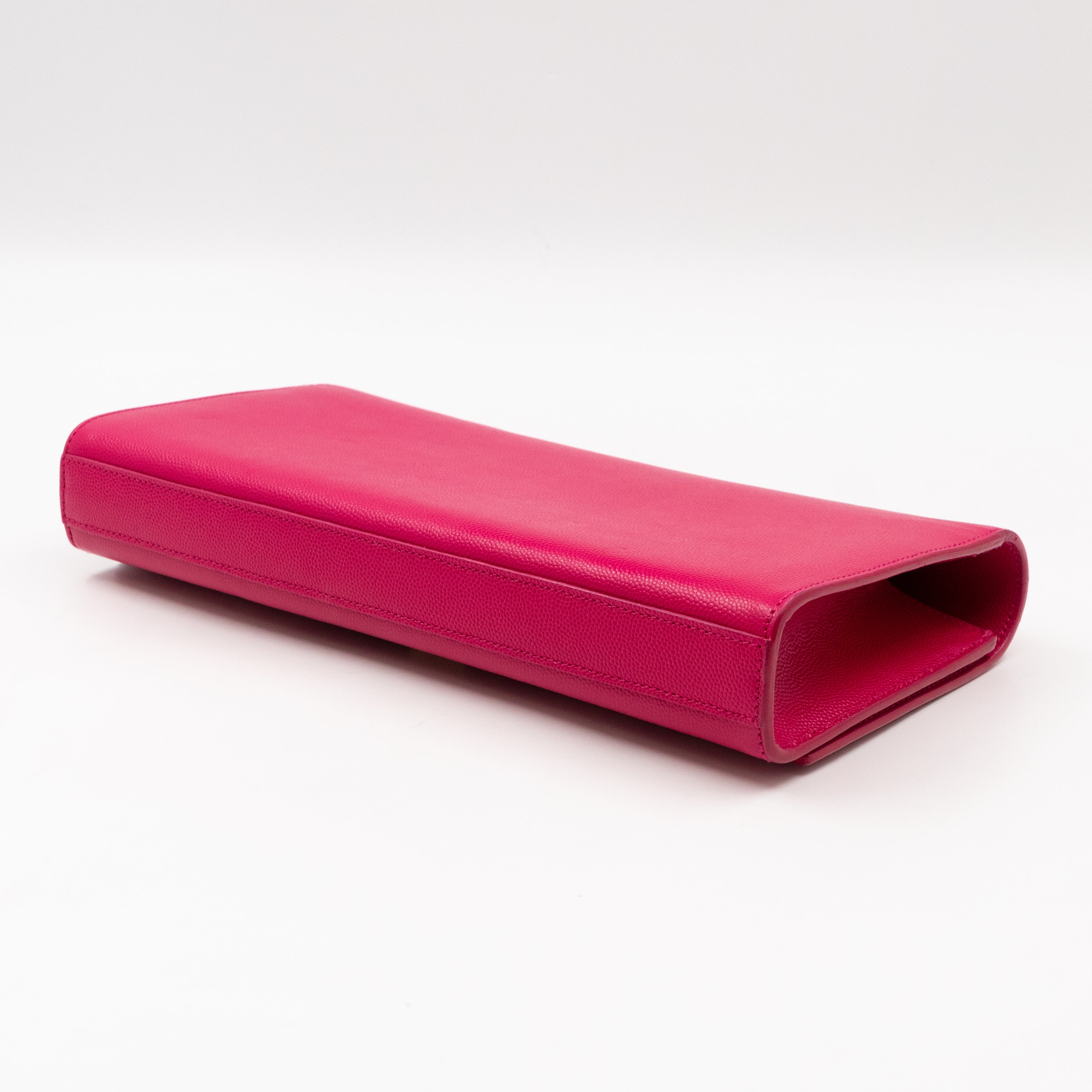 Classic Kate Clutch Pink Grained Leather