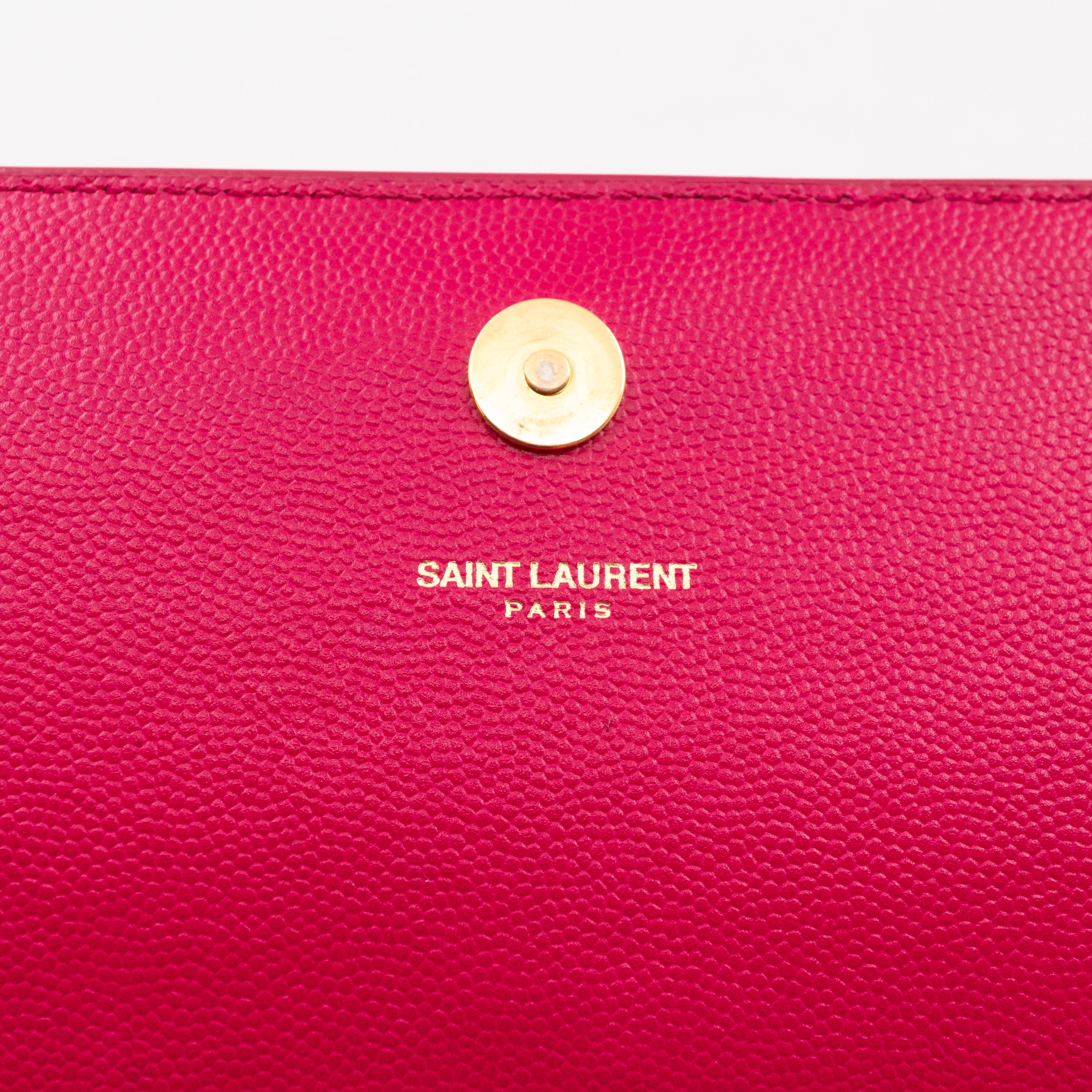 Classic Kate Clutch Pink Grained Leather