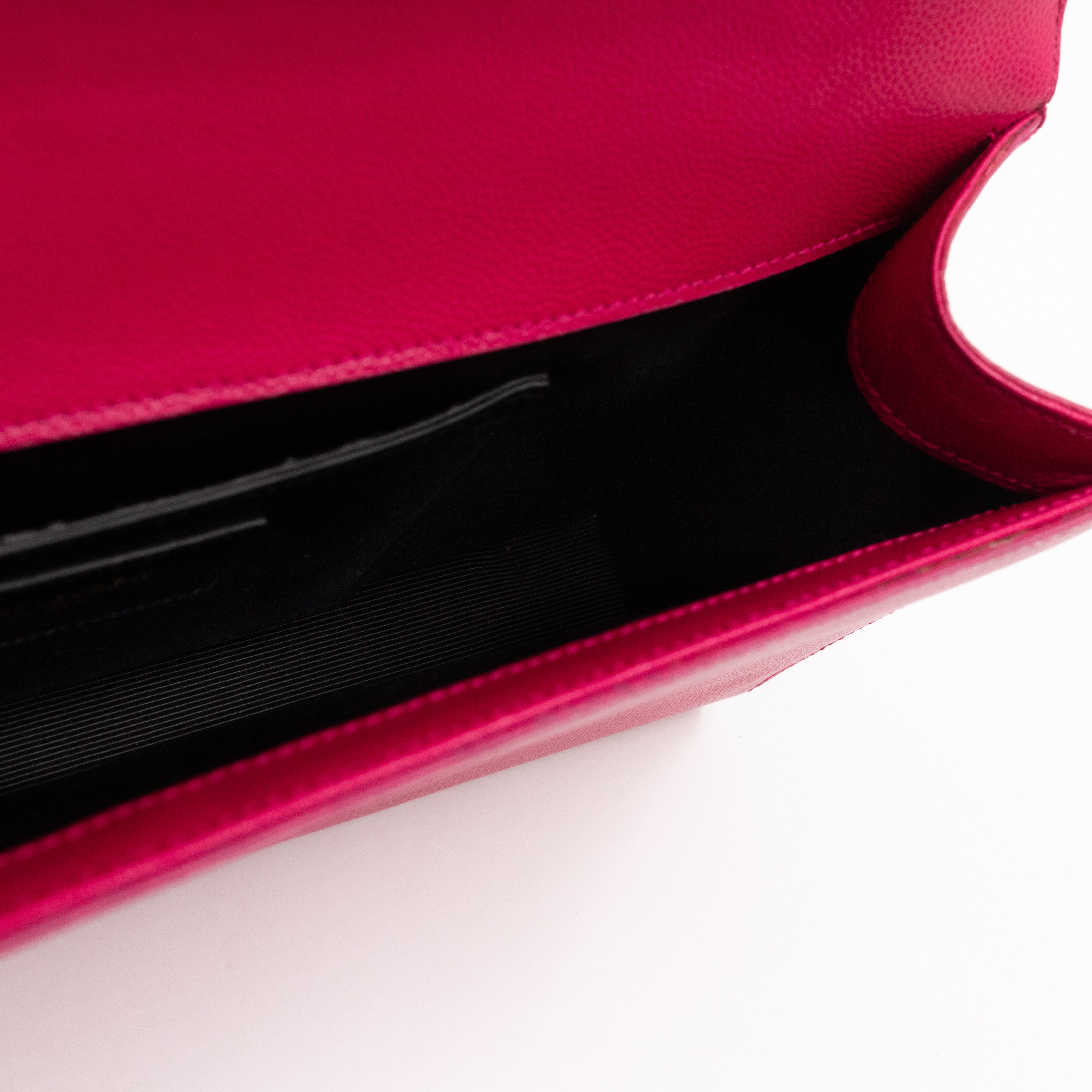 Classic Kate Clutch Pink Grained Leather