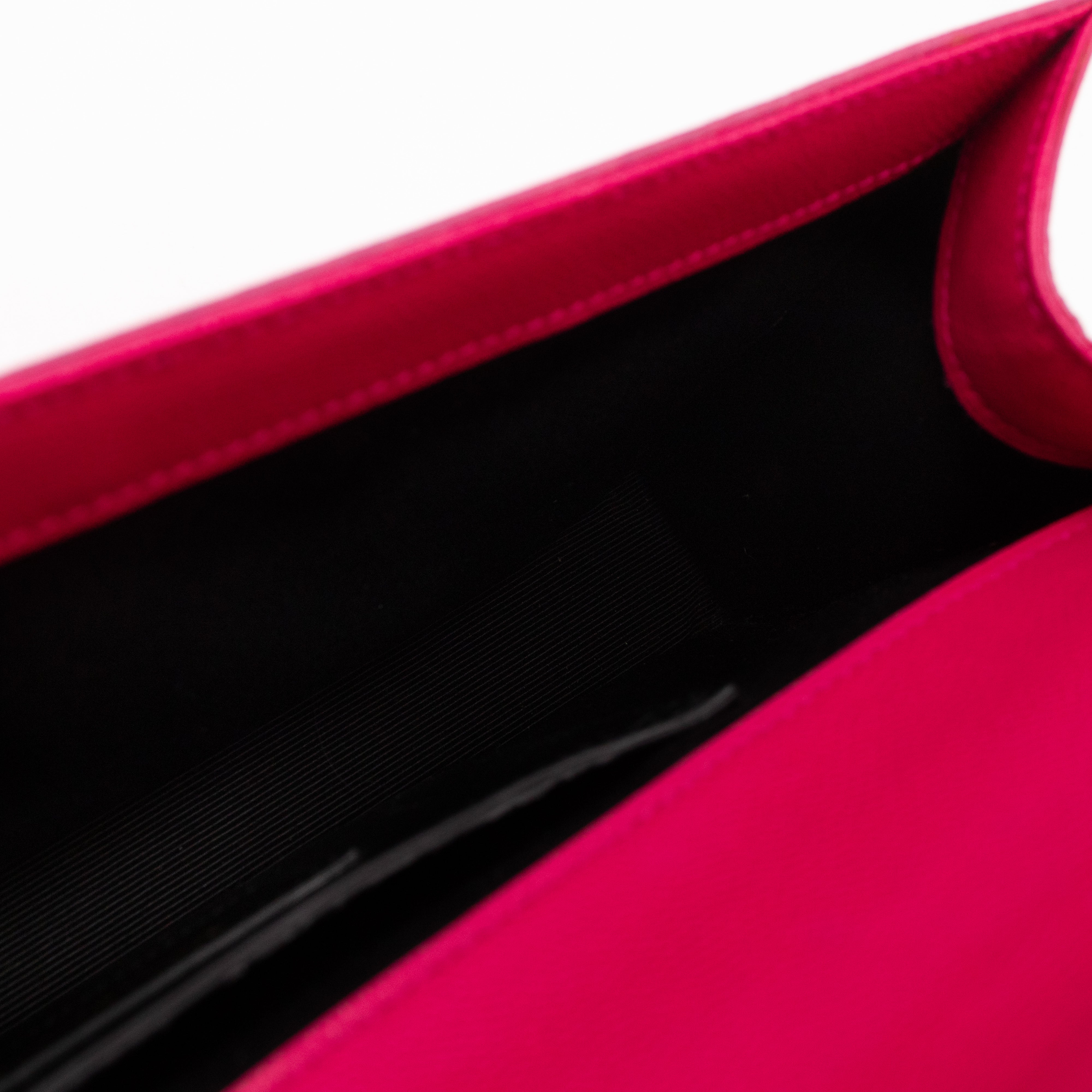 Classic Kate Clutch Pink Grained Leather