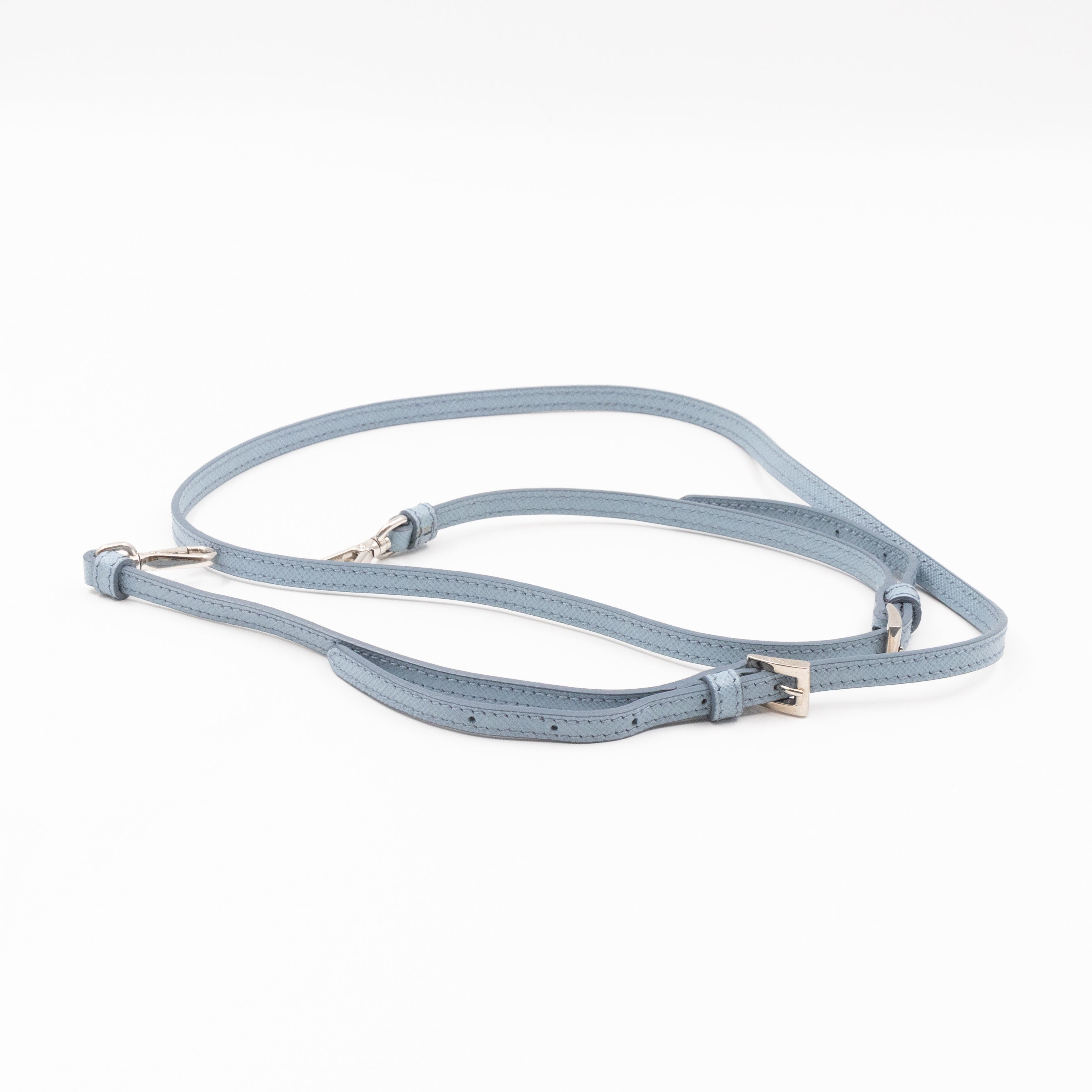 Bow Camera Bag Light Blue Leather
