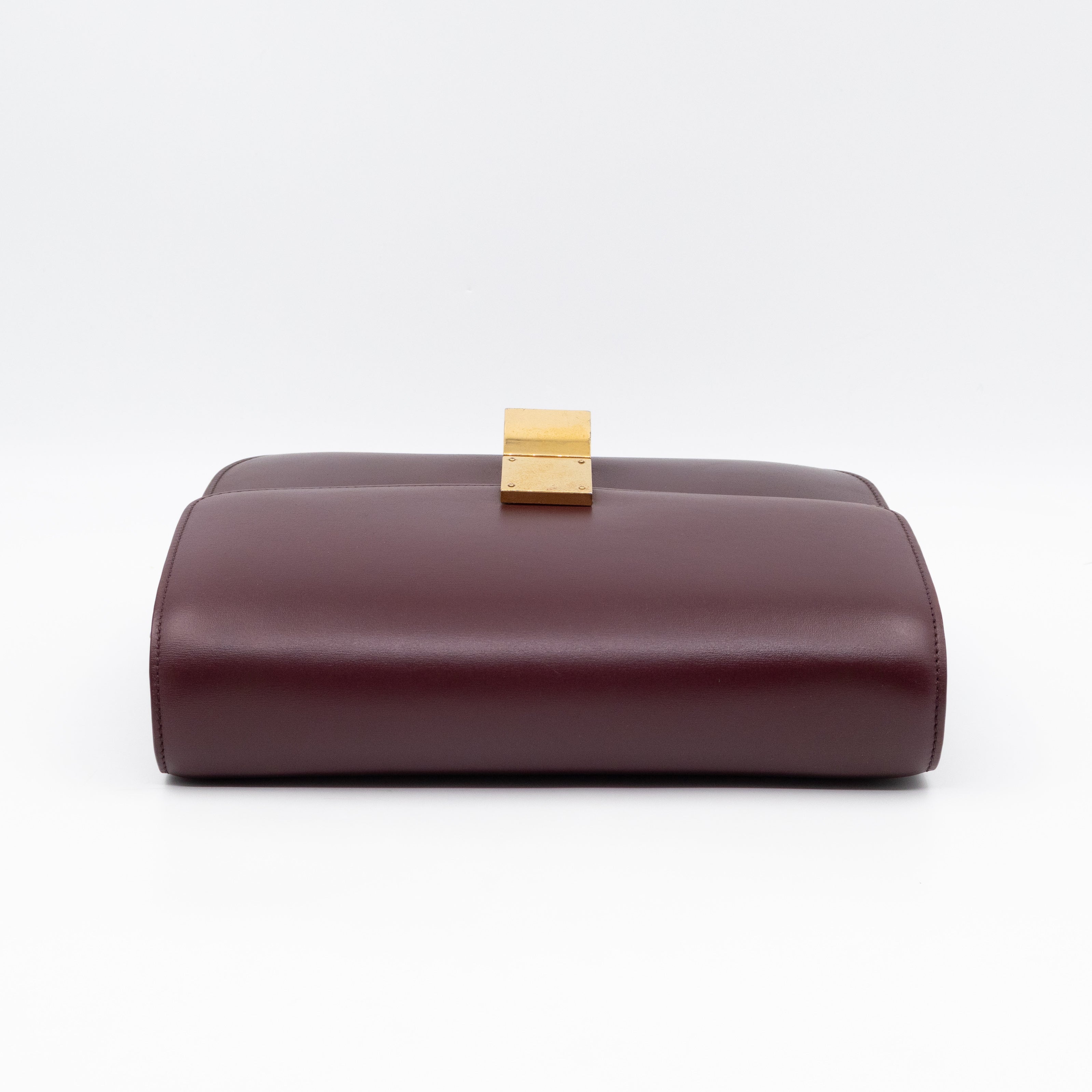 Classic Box Medium Burgundy Leather