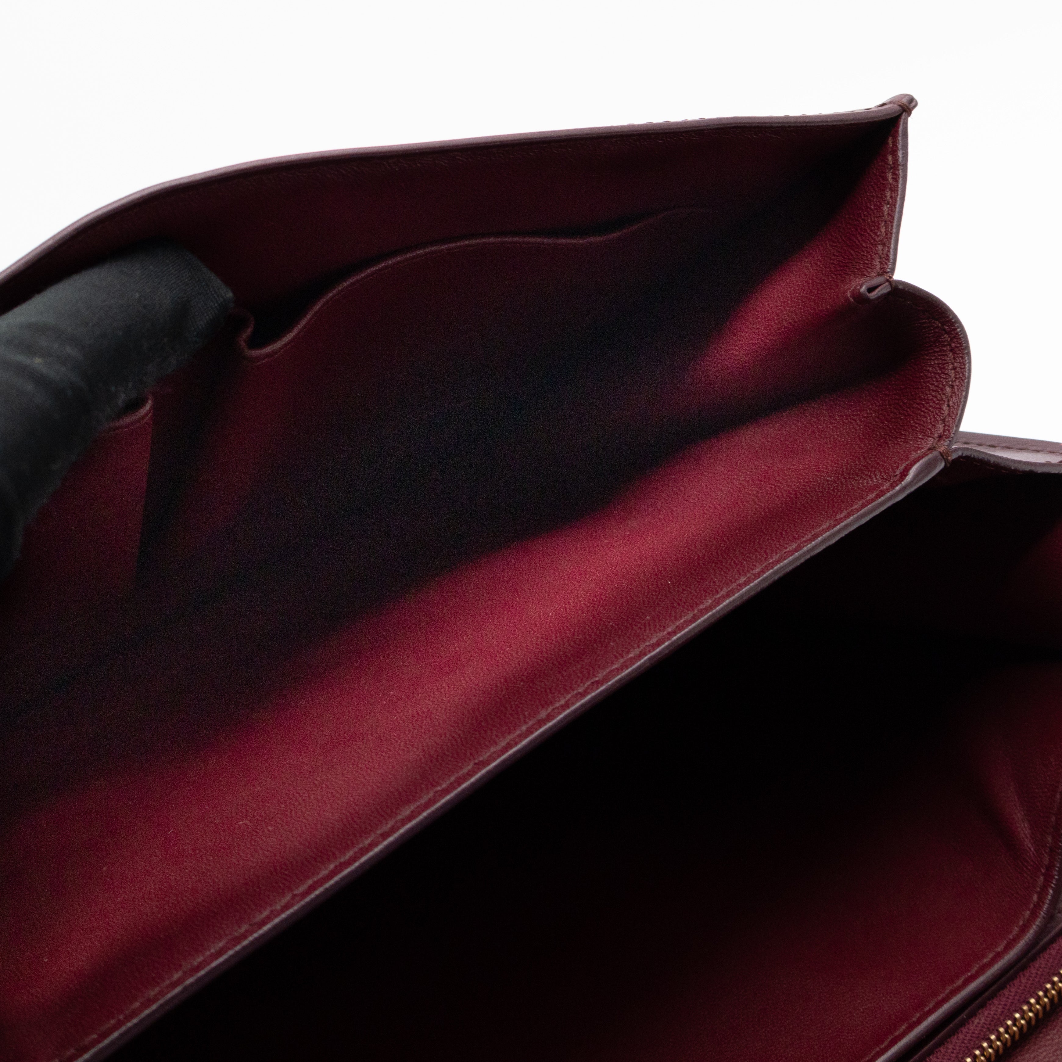 Classic Box Medium Burgundy Leather